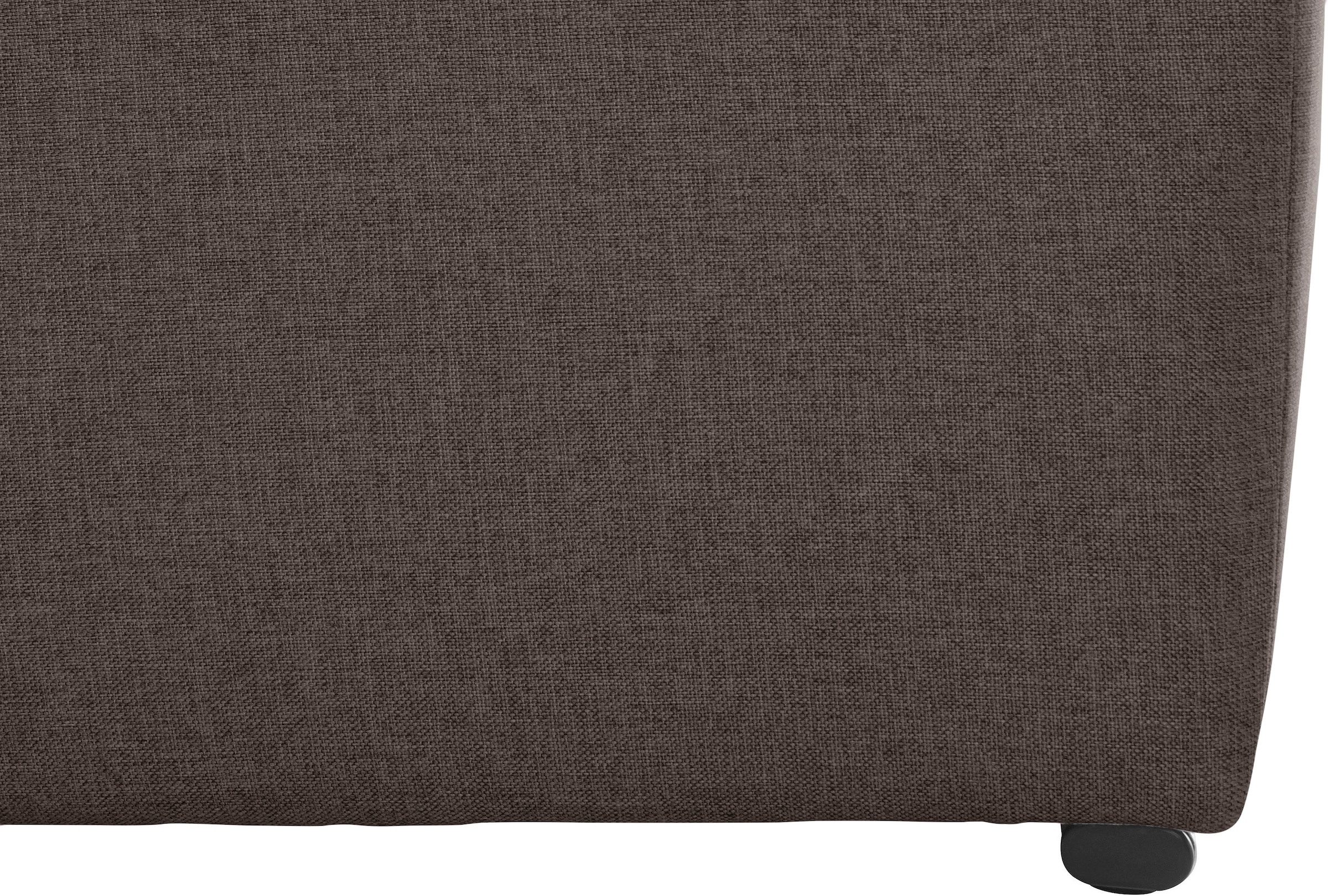 DOMO collection Ecksofa »Lagoa, moderne Sitzheftung, bequem und komfortabel, L-Form« wahlweise mit Bettfunktion, frei im Raum stellbar, große Farbvielfalt