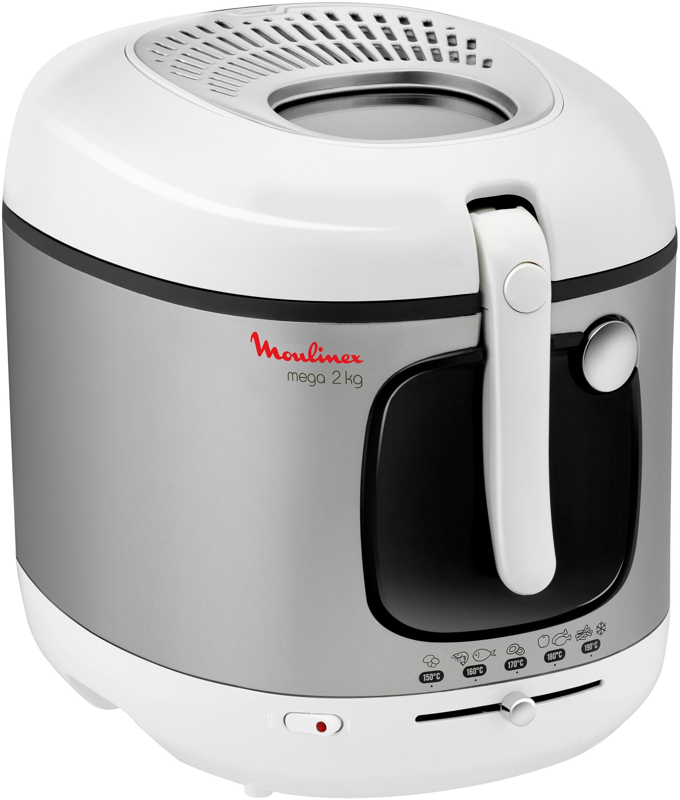 Moulinex Fritteuse »AM4800 Mega«, 2100 W, Kapazität 2 kg, für 8 Personen, Anti-Geruchs-Filter, knusprige Pommes