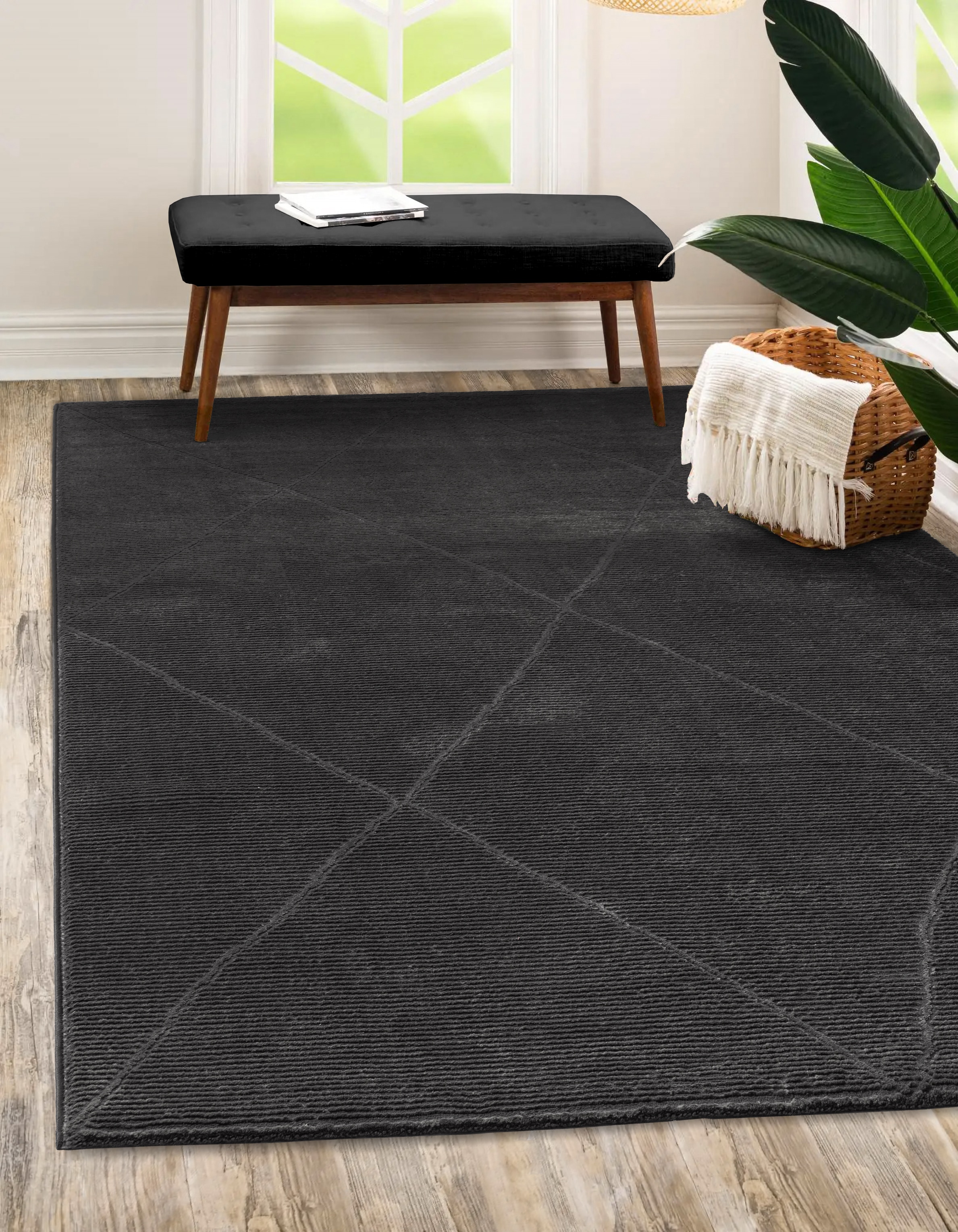 the carpet Teppich »Lima«, rechteckig, 12 mm Höhe, Designer Teppich Flor 1 recyceltem Polyester waschbar