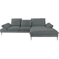 W.SCHILLIG Ecksofa »enjoy&MORE«, mit Sitztiefenverstellung, Füße schwarz pulverbeschichtet, Breite 340 cm