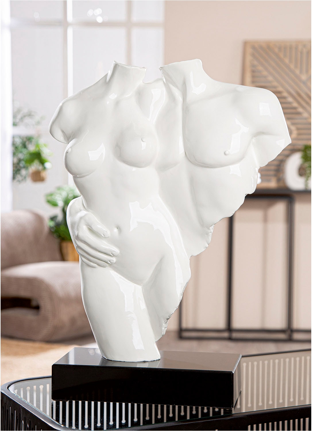 Casablanca by Gilde Dekoobjekt »Skulptur Paar Coppia weiß H. 49 cm«