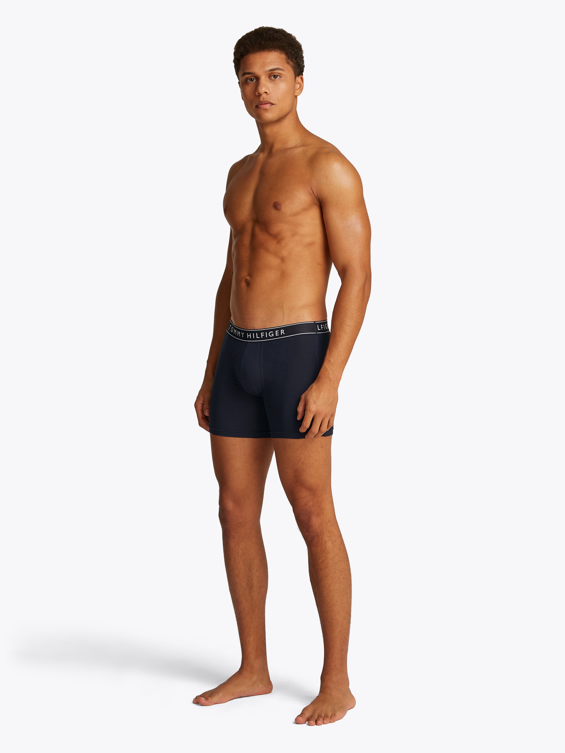 Tommy Hilfiger Underwear Boxer »3P BOXER BRIEF DTM«, (Packung, 3 St., 3er), mit Logobund