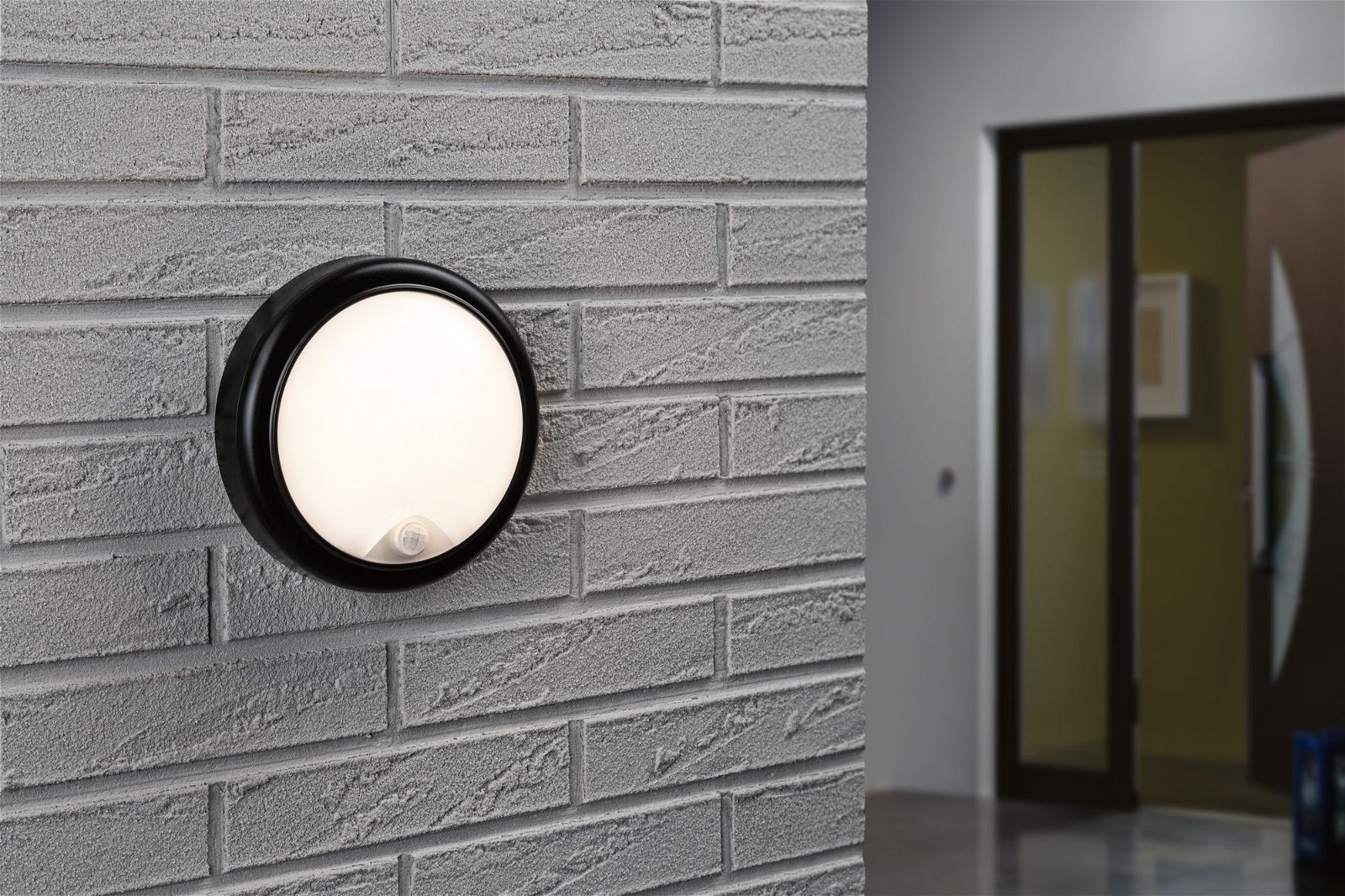 Paulmann LED Außen-Wandleuchte »IP44 180mm 3000K 15W 1050lm 230V Grau Kunststoff«, 1 flammig, Bewegungsmelder