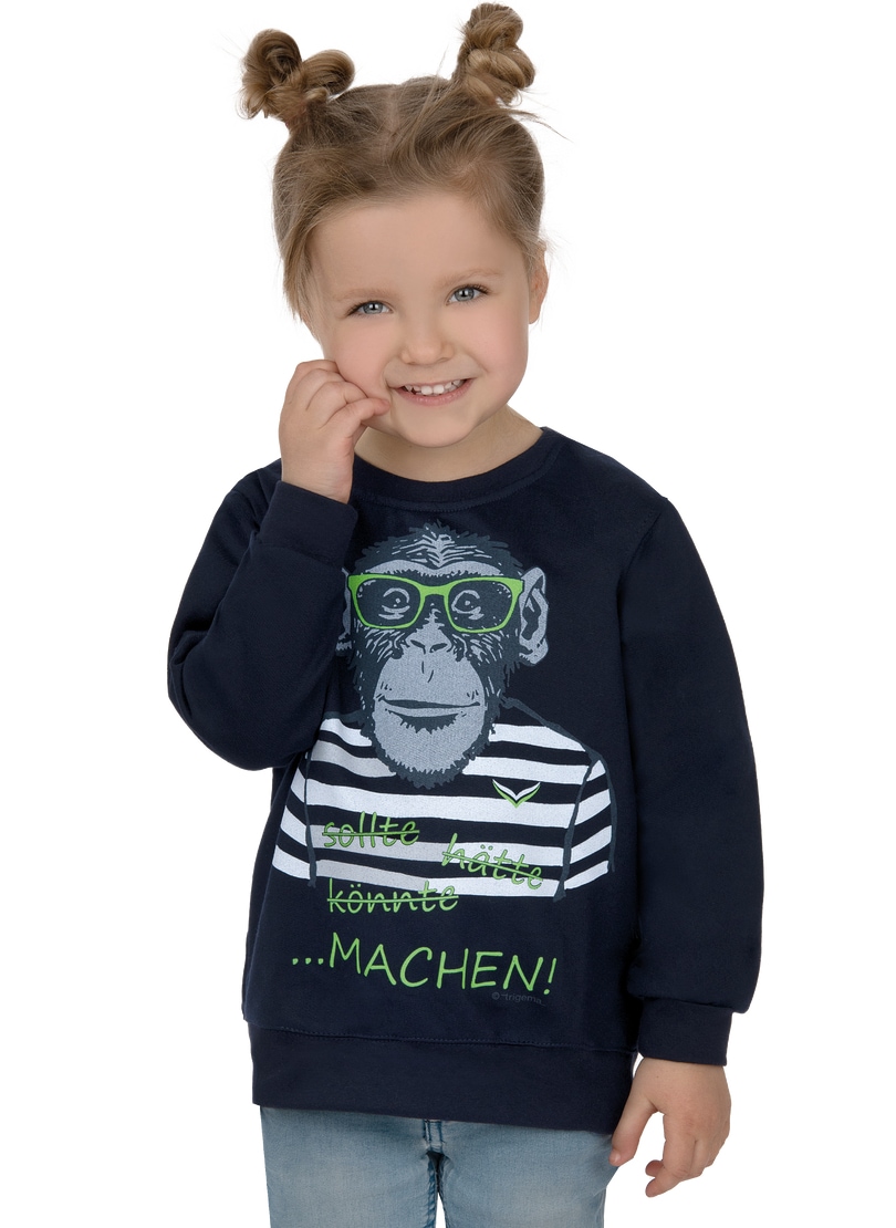 Trigema Sweatshirt »TRIGEMA Sweatshirt mit großem AffenDruckmotiv« im