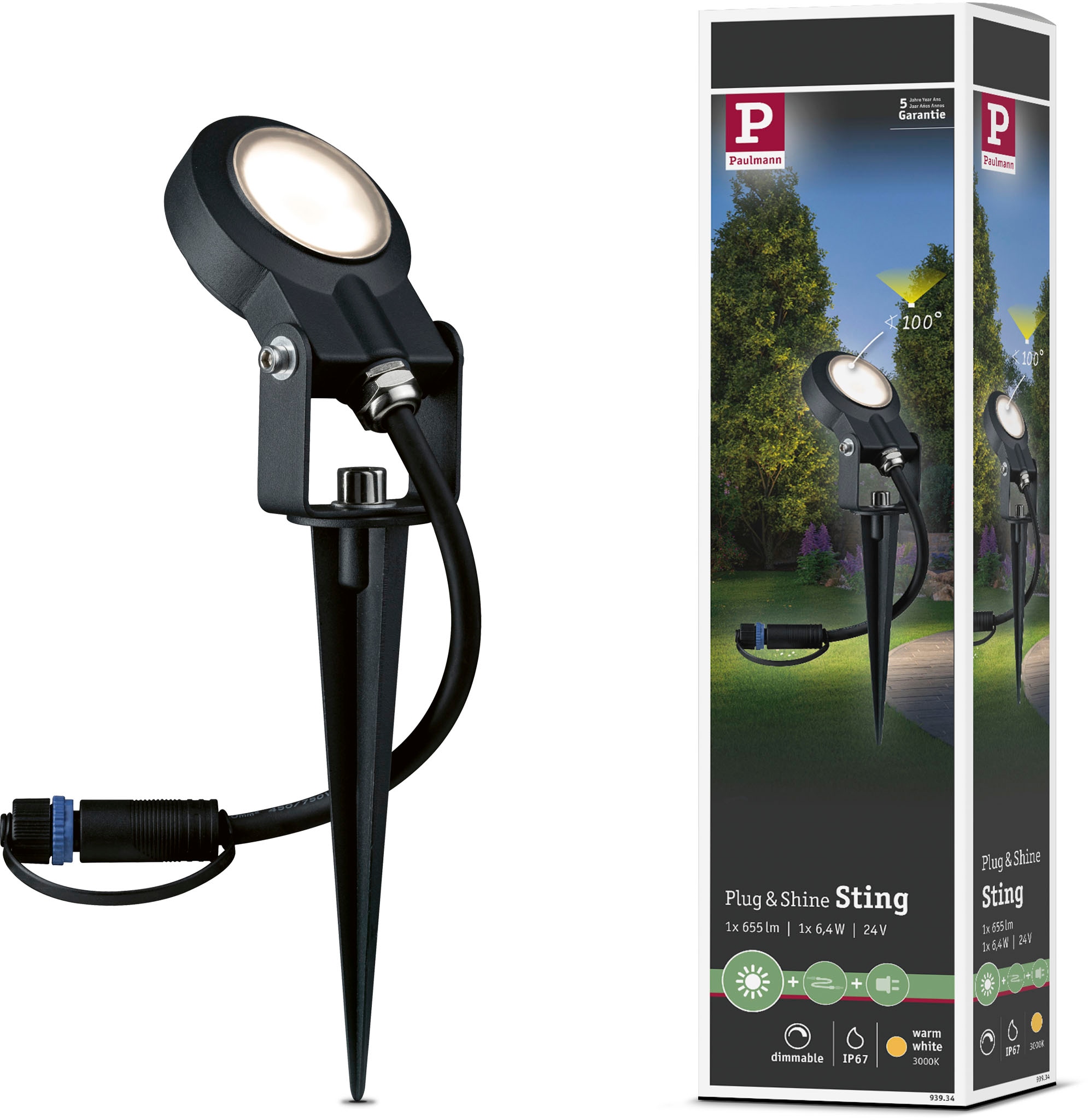 LED Gartenstrahler »Plug & Shine«, 1 flammig, Leuchtmittel LED-Modul | LED fest...