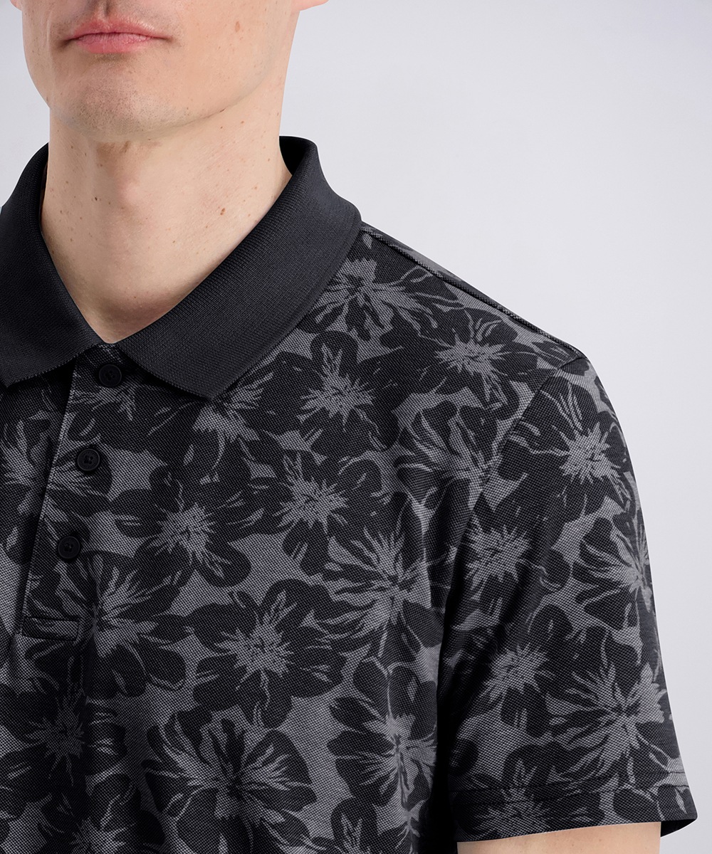 Pierre Cardin Poloshirt »Polo piqué alloverprint« mit floralem Allover-Print, Piqué