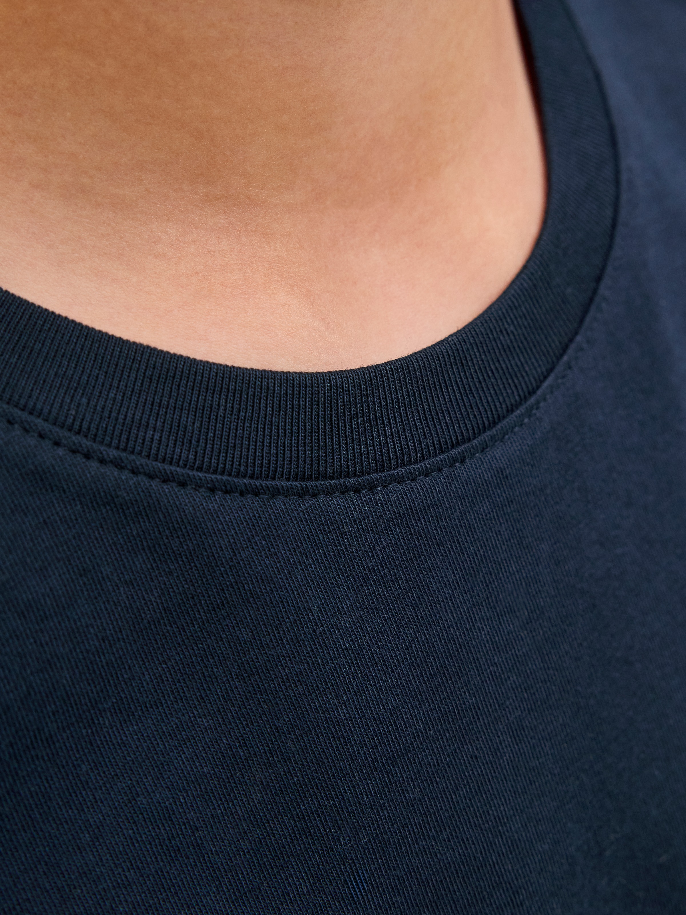 Jack & Jones Junior Rundhalsshirt »JJEORGANIC figurbetont, atmungsaktiv, kombinierbar« unifarben, casual, slim fit, Jersey, Rundhals