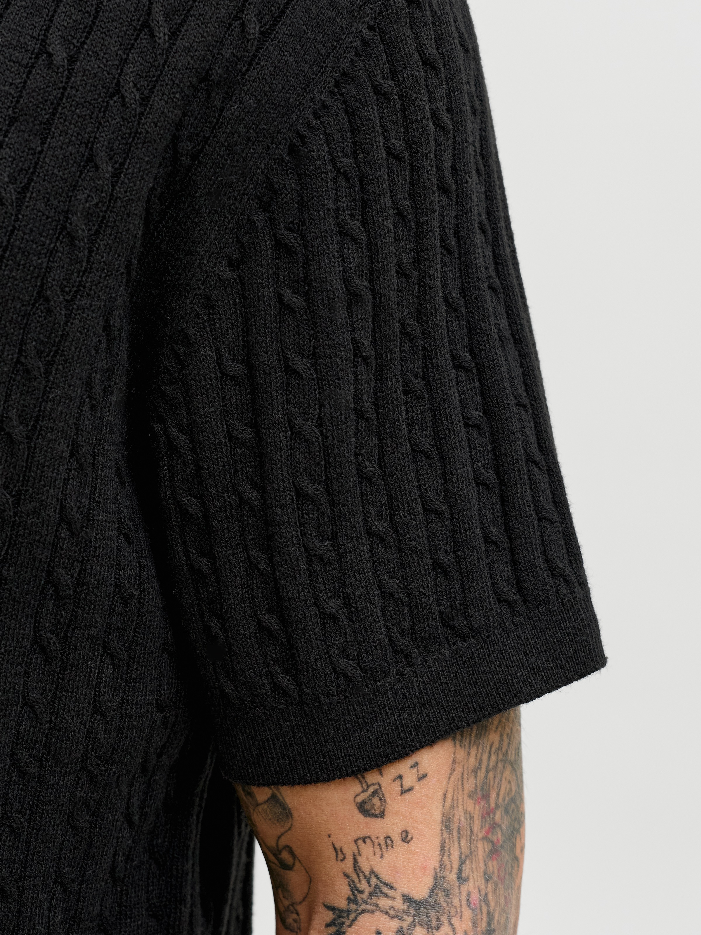 Jack & Jones Polokragenpullover »JJEEMIL KNIT CABLE POLO SS LN« mit Polokragen