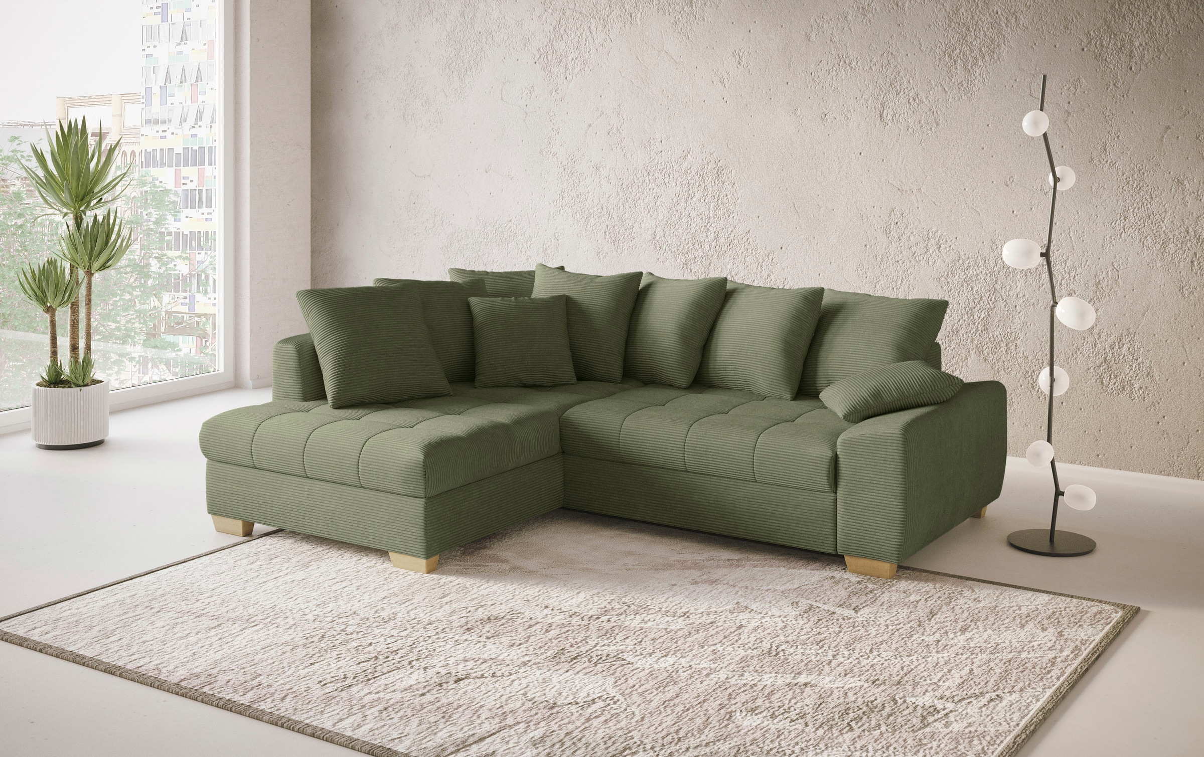 Mr. Couch Ecksofa »Nikita II, L-Form«, Wahlweise mit Kaltschaum, EasyBett, Bettkasten