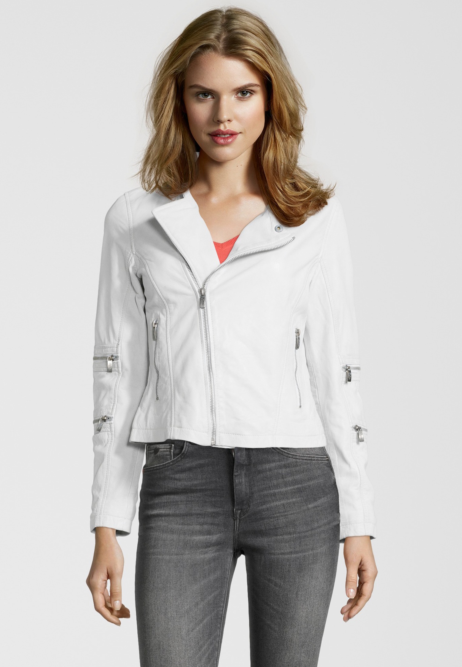 Buffalo Lederjacke »BE Charming«, mit asymmetrischem Zipper