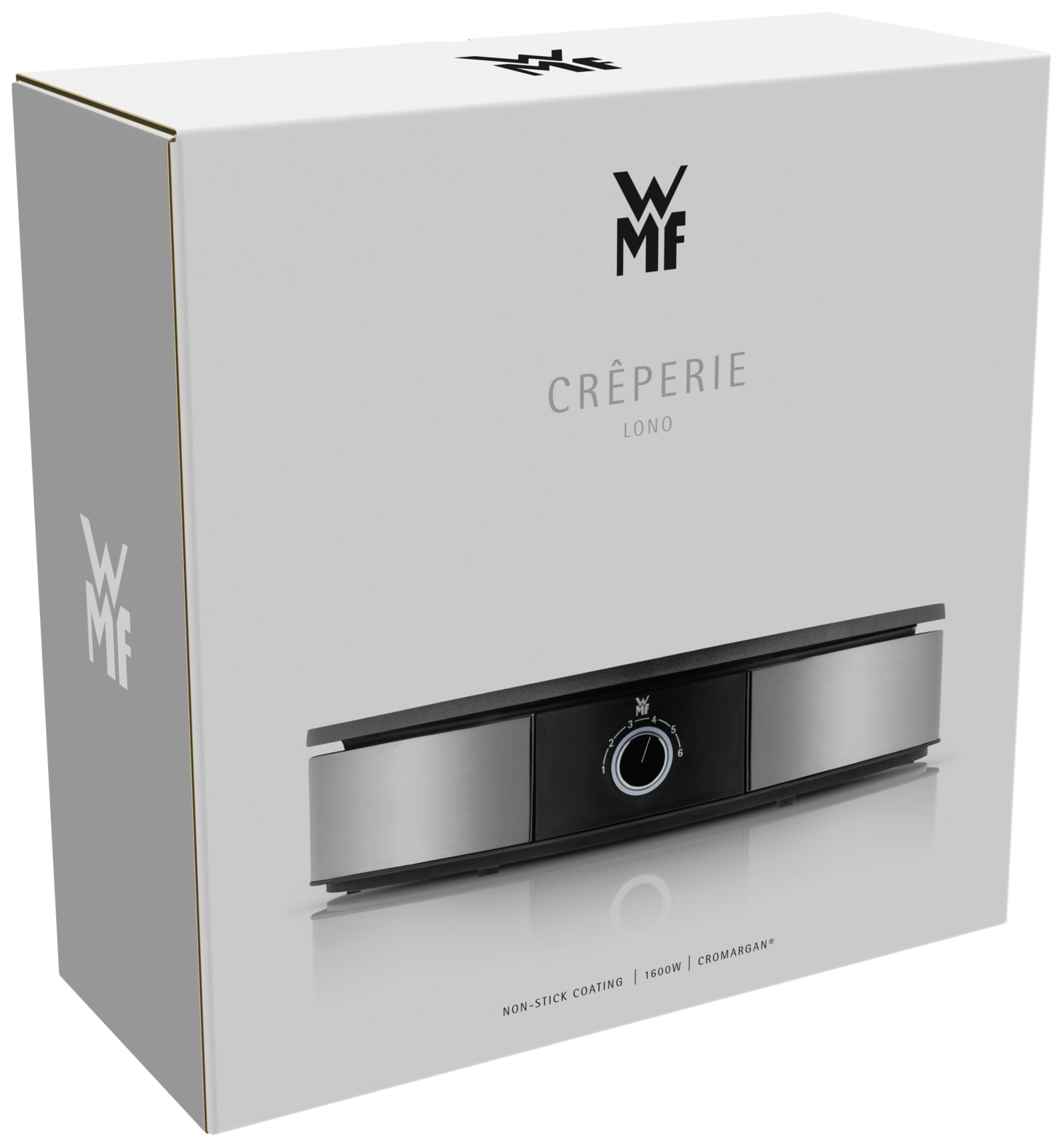 WMF Crêpesmaker »LONO Crêperie, abnehmbare, spülmaschinengeeignete Platte«, 1600 W, Ø 33 cm, inkl. Crepes-Wender und Teigverteiler, 6 Hitzestufen, Überflussrand