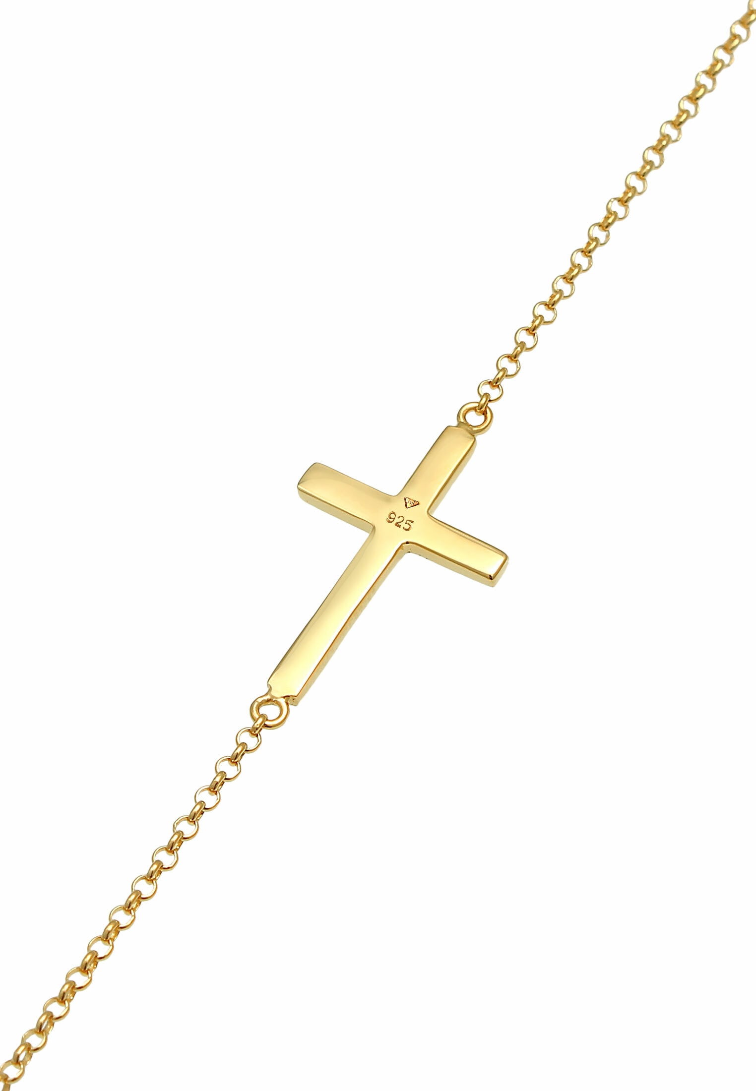 Elli Armkette »Armband Kreuz Horizontal Schlicht 925 Silber«