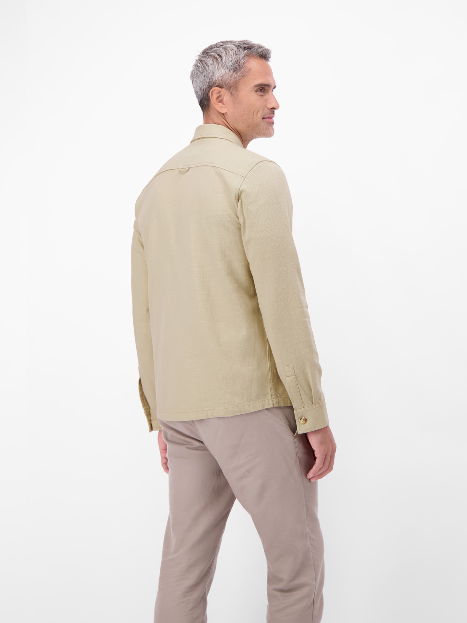 LERROS Langarmhemd »Overshirt aus 100 % Baumwolle, unifarben«
