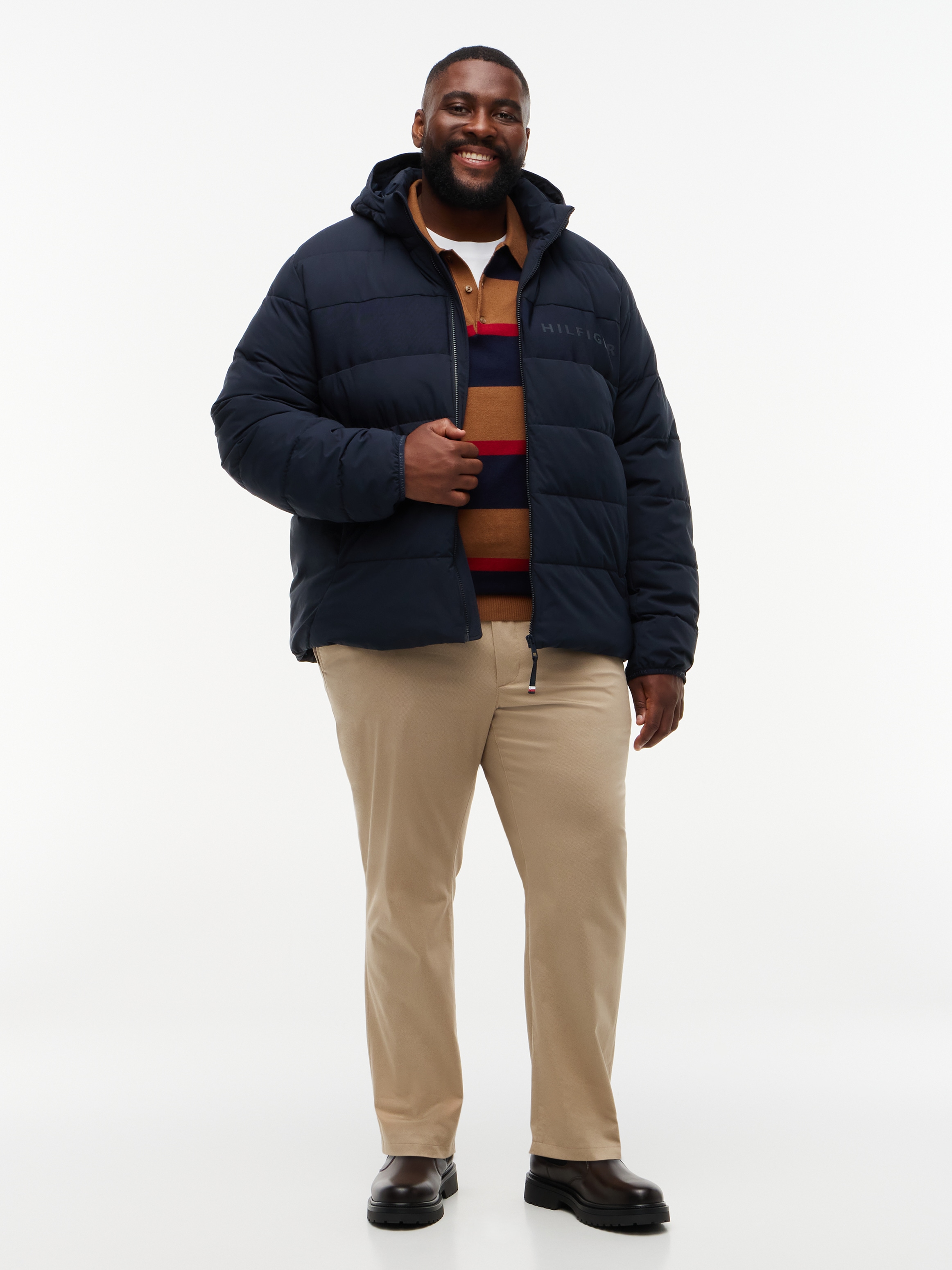 Tommy Hilfiger Big & Tall Steppjacke »BT-DETACH HOODED BRANDED« mit Kapuze Große Größen, normale Passform