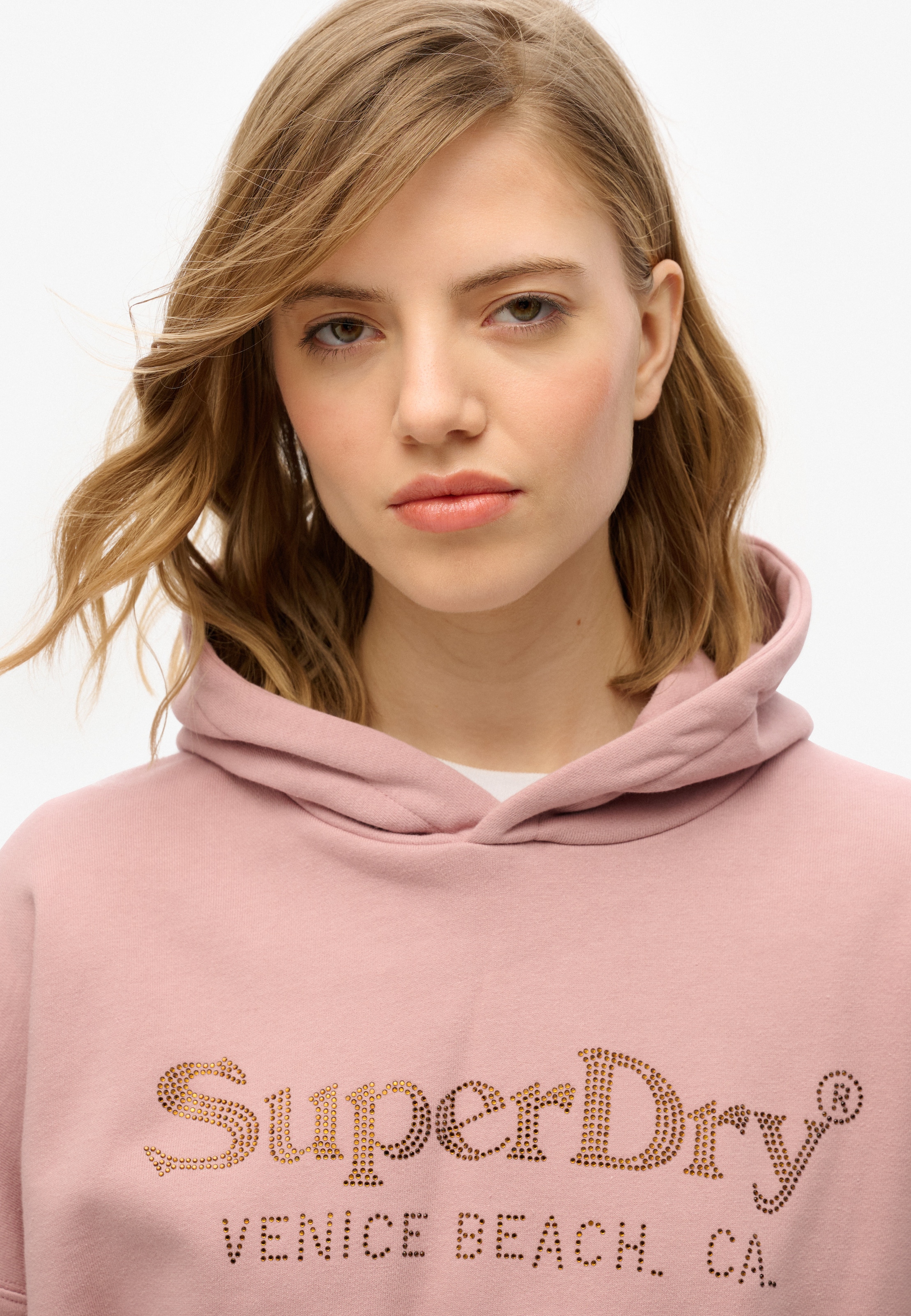 Superdry Kapuzensweatshirt »VENUE METALLIC RELAXED HOOD«