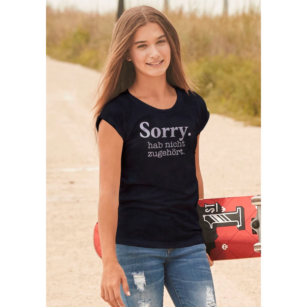 KIDSWORLD T-Shirt »Sorry. hab nicht zugehört.«