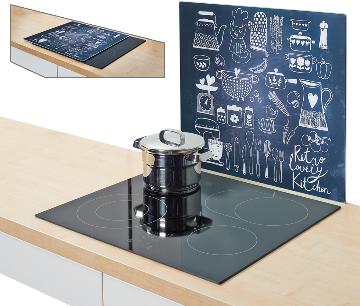 Zeller Present Herdblende-/Abdeckplatte »Lovely Kitchen« Silikonfüßen
