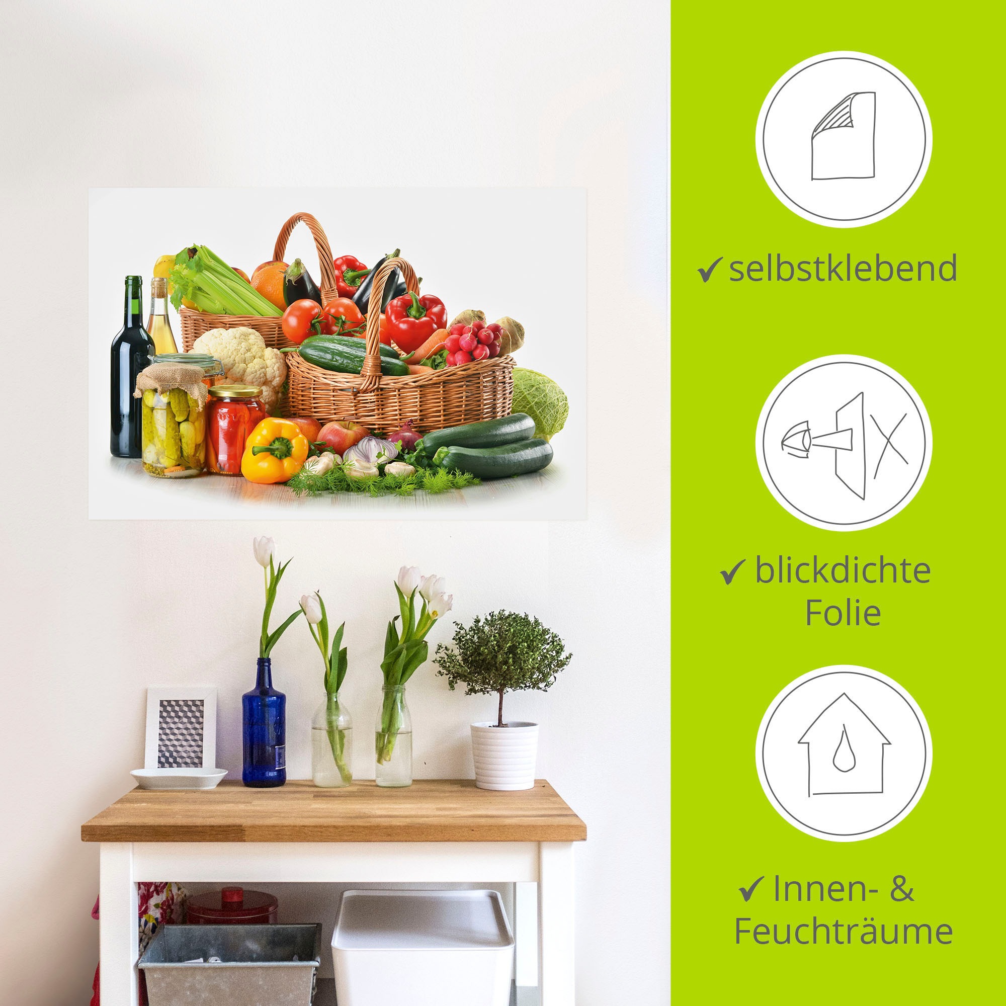 Artland Wandbild »Gemüse Größen in Lebensmittel, II«, Online als OTTO Stillleben St.), Poster, im verschied. Wandaufkleber Shop (1