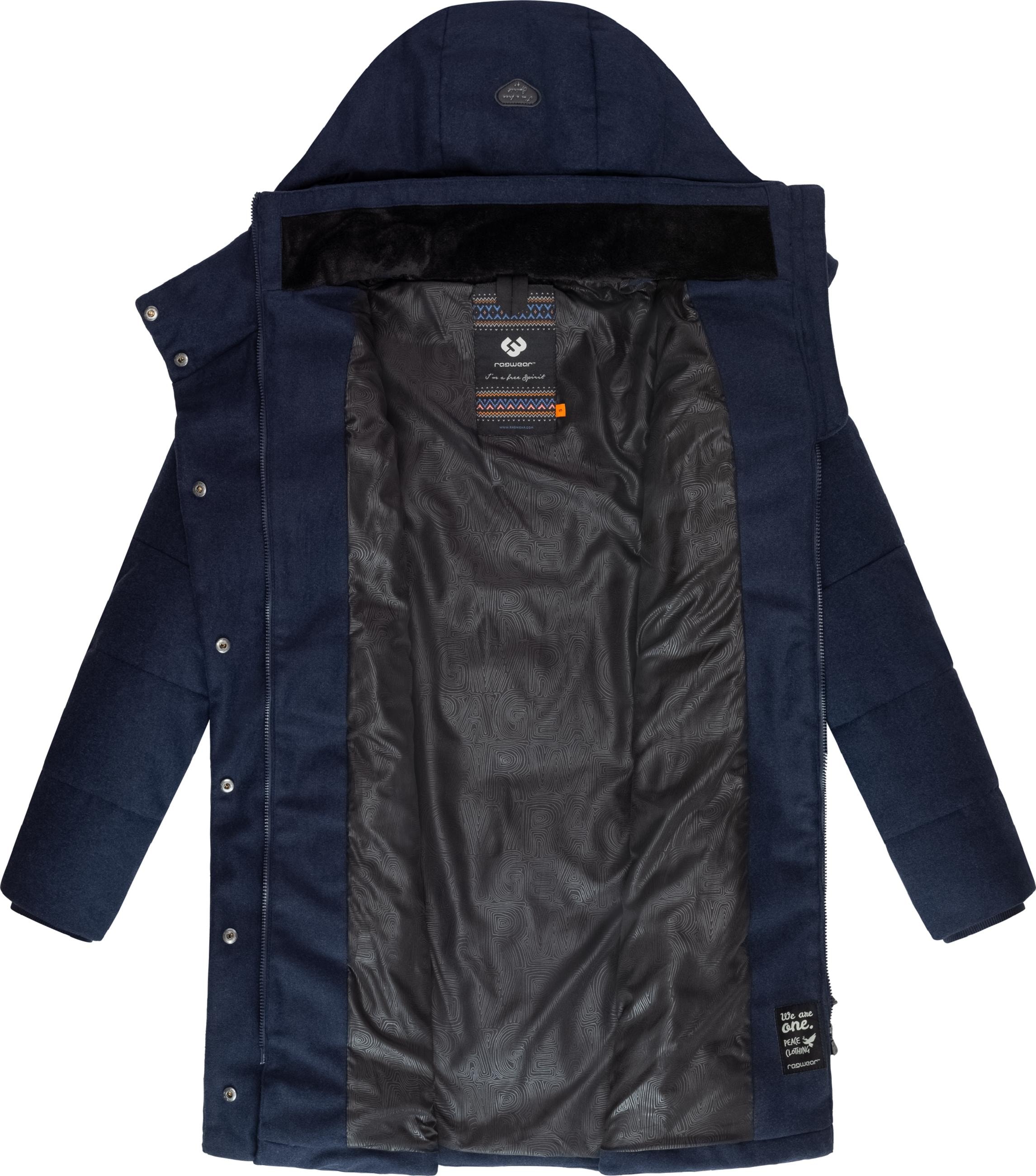 Ragwear Wintermantel »Wintermantel Pavla Coat«, stylischer Damen Steppmantel in Woll-Optik