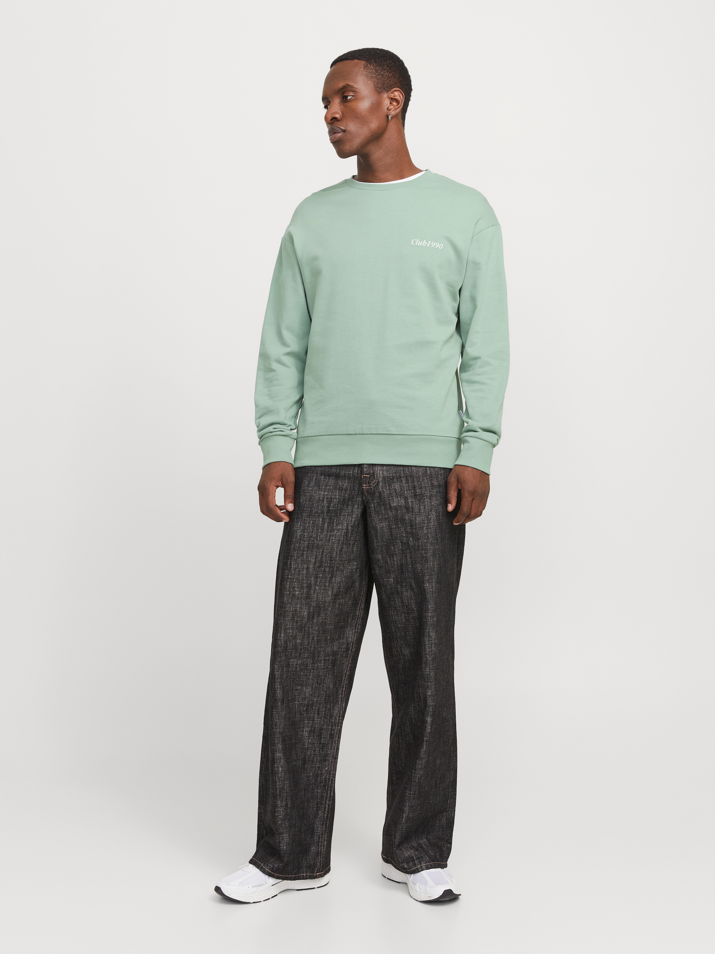Jack & Jones Sweatshirt »JJEBRADLEY GRAPHIC SWEAT CREW NOOS«, mit Front und Back Print