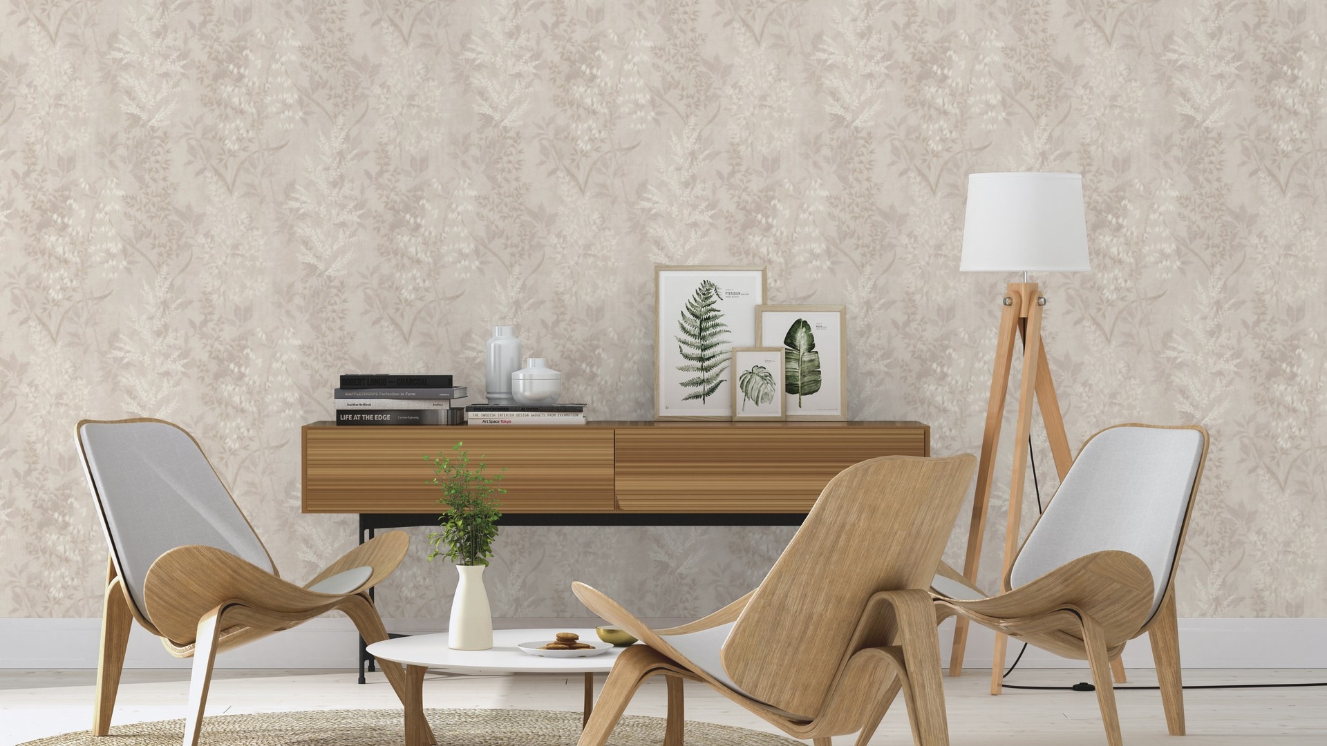 Rasch Papiertapete »mit Blattranken« botanisch strukturiert Blätter