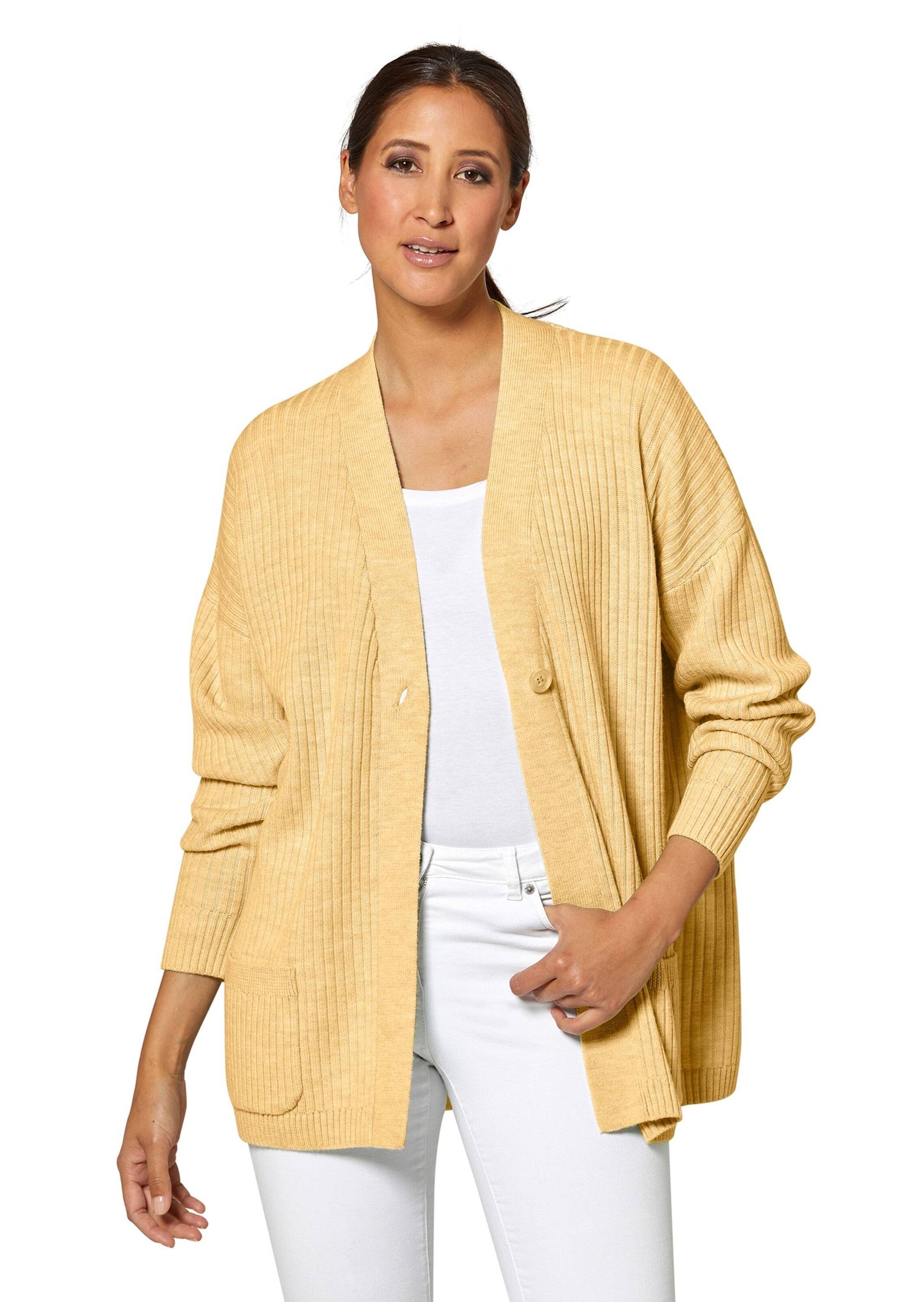 MADELEINE Strickjacke »Strickjacke Langer Woll-Cardigan im Oversize-Stil«