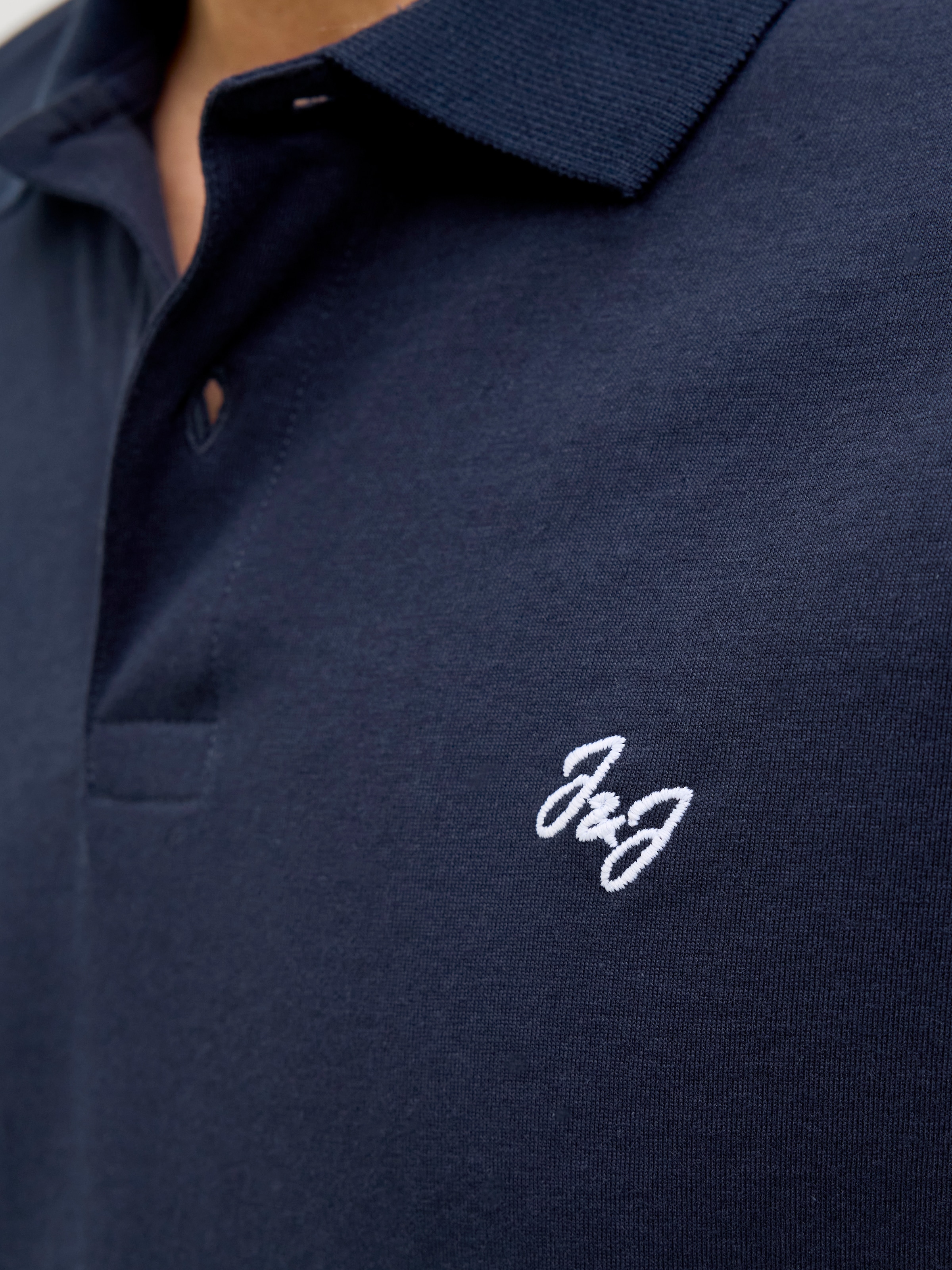 Jack & Jones Poloshirt »JJEJERSEY LOGO POLO SS SN«, mit Logo Stickerei