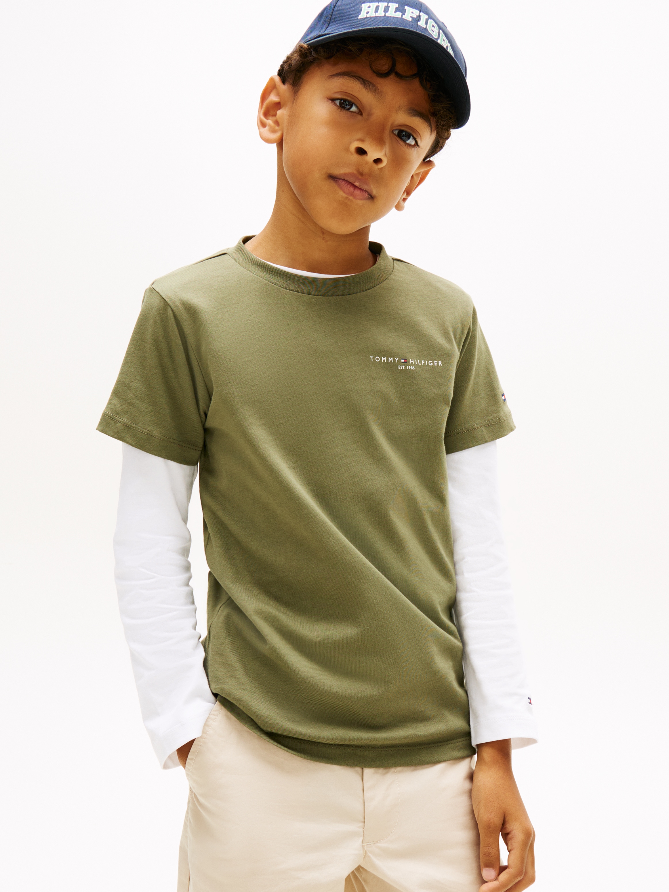 Tommy Hilfiger T-Shirt »MINI CORP T-SHIRT« Kinder bis 16 Jahre, Rundhals