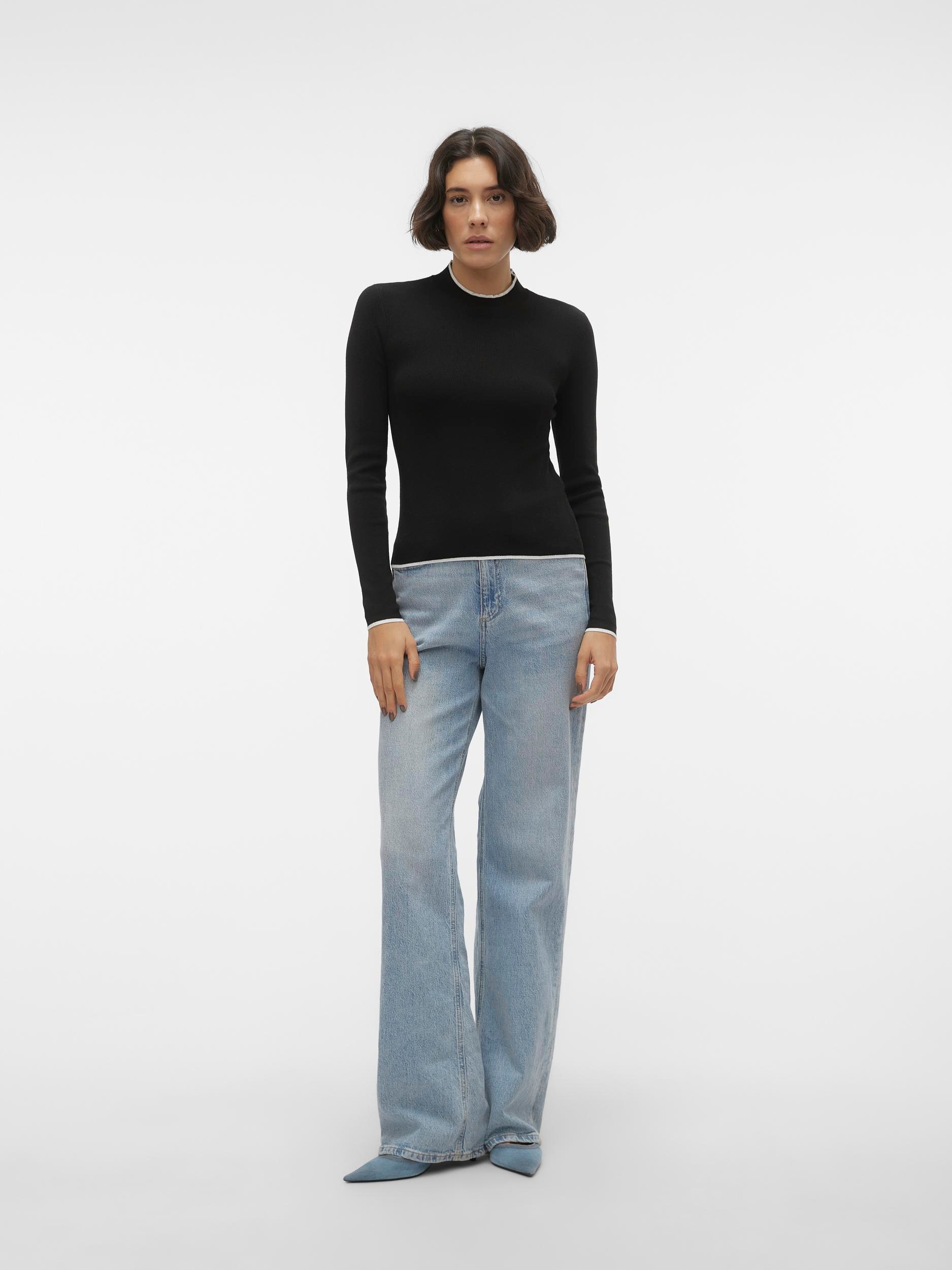 Vero Moda Rundhalspullover »VMFLOUNCY LS HIGHNECK PULLOVER GA«