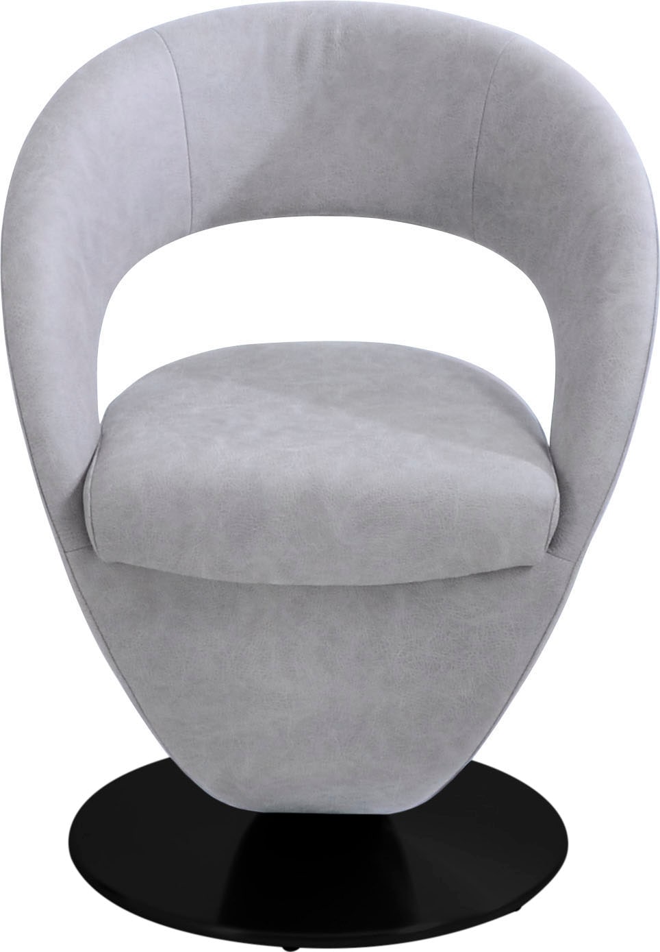 K+W Komfort & Wohnen Drehstuhl »Wave«, Design-Drehstuhl, schwarzer Drehteller