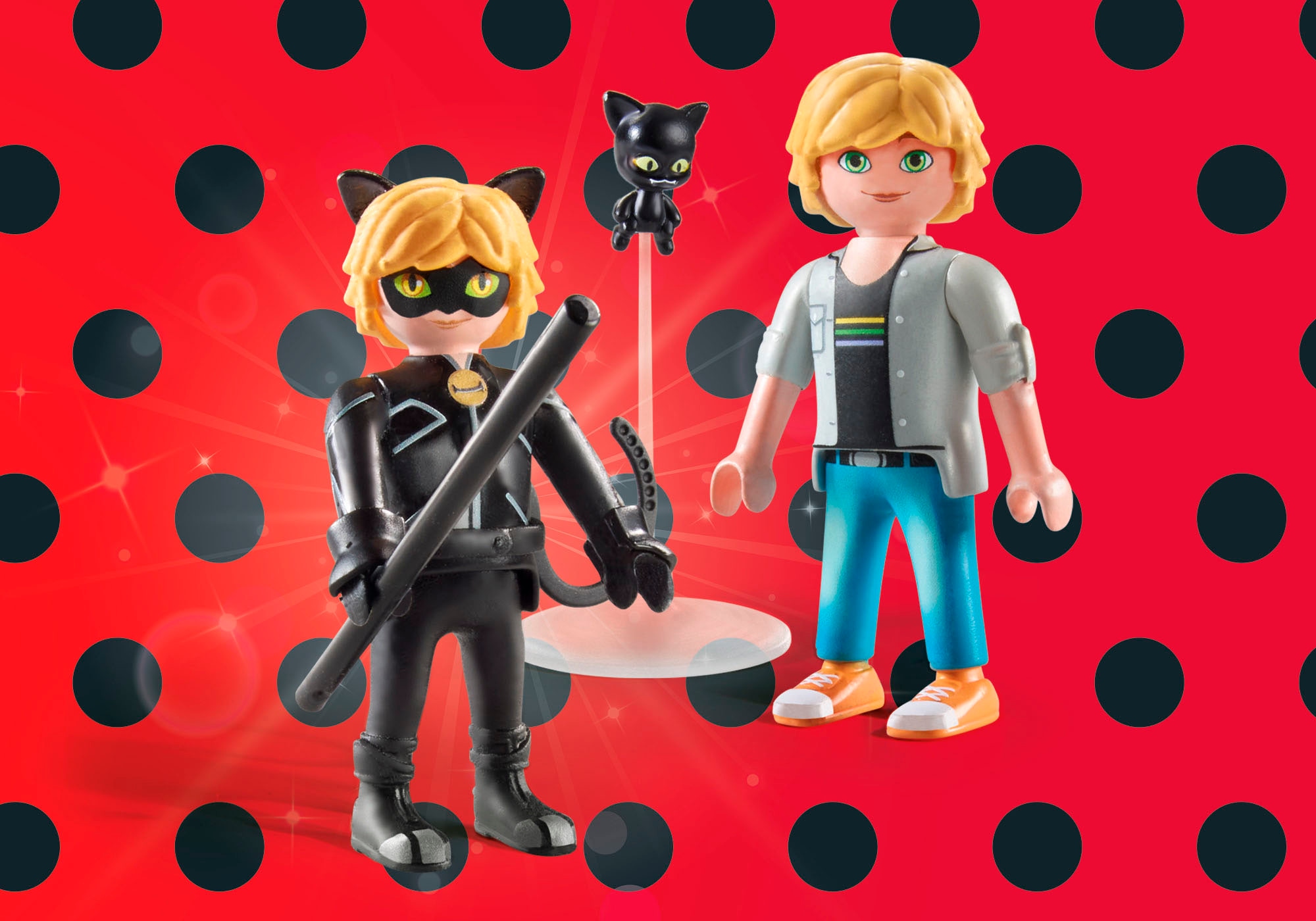 Playmobil® Konstruktions-Spielset »Miraculous: Adrien & Cat Noir (71337), Miraculous«, (11 St.), Made in Europe
