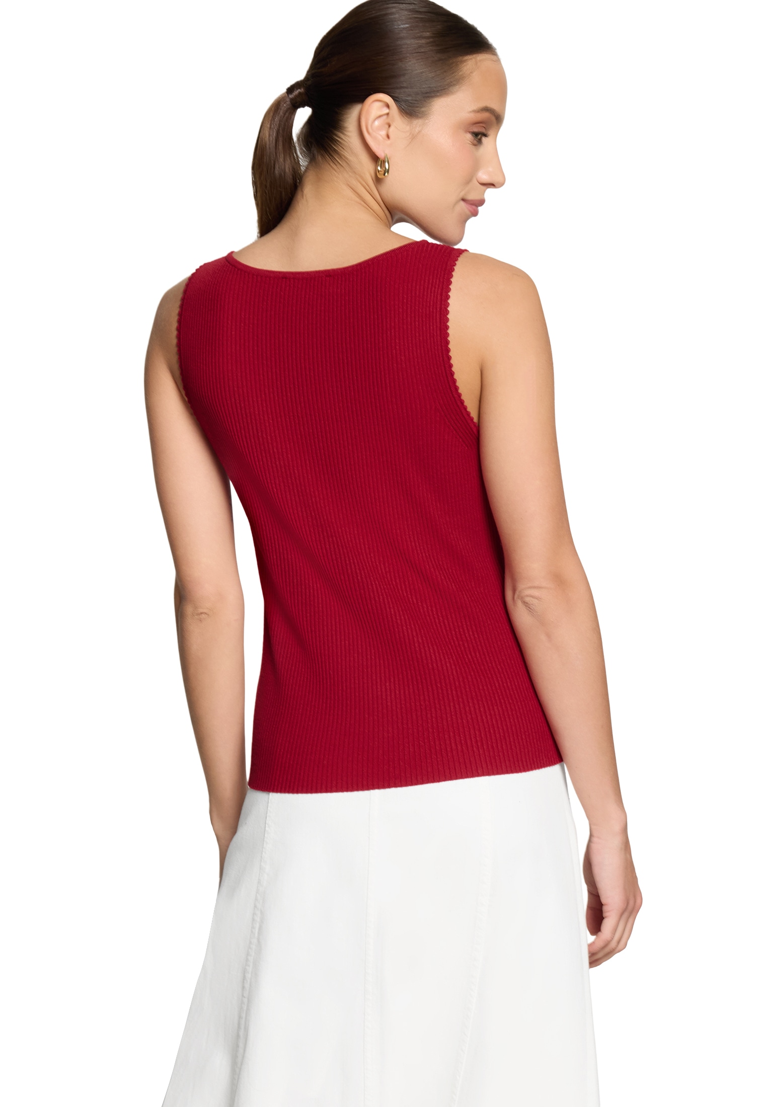 Zero Kurzarmpullover »Strick-Top ohne Arm«