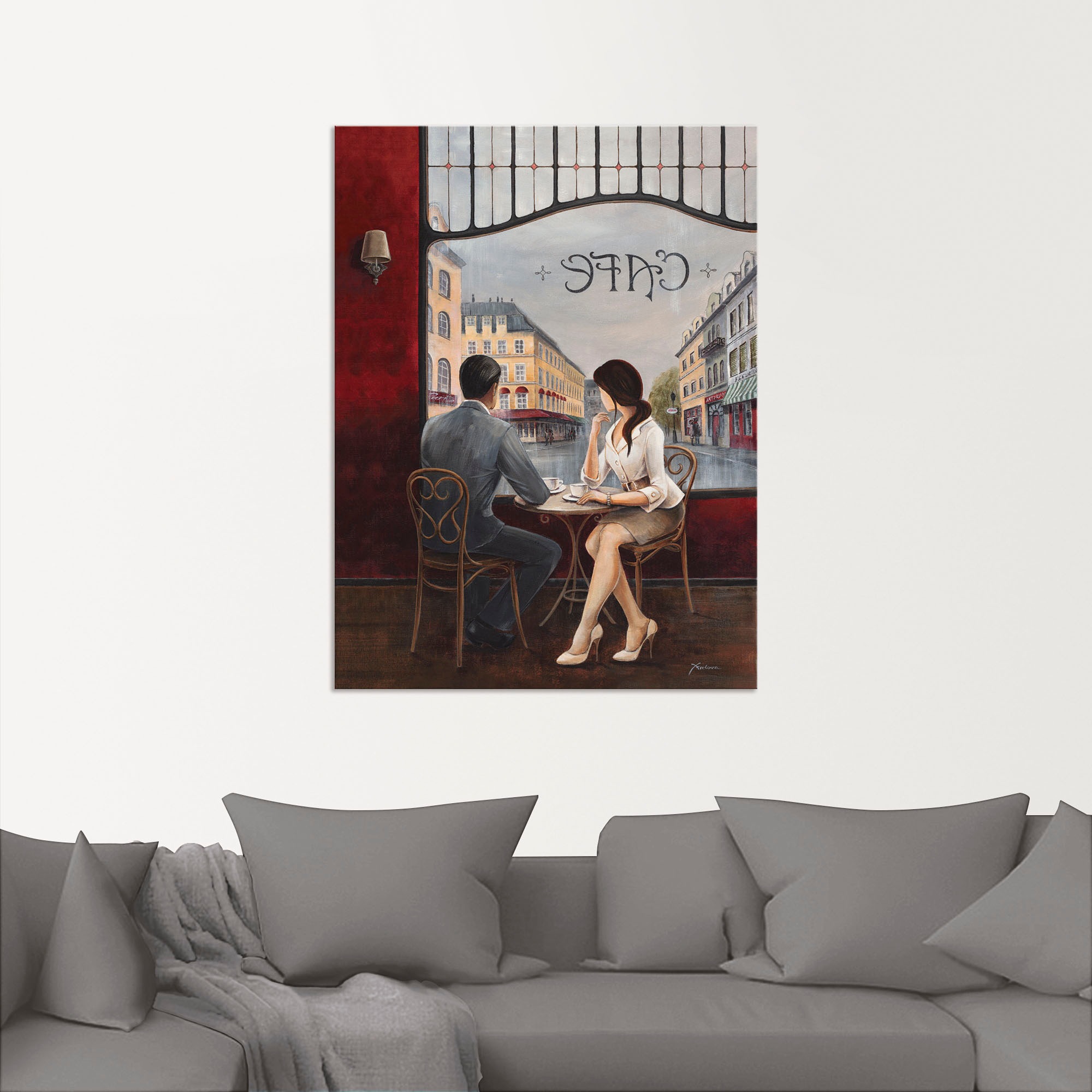 Artland Wandbild »Café«, Restaurant & Cafés, (1 St.), als Alubild, Outdoorbild, Leinwandbild, Poster, Wandaufkleber
