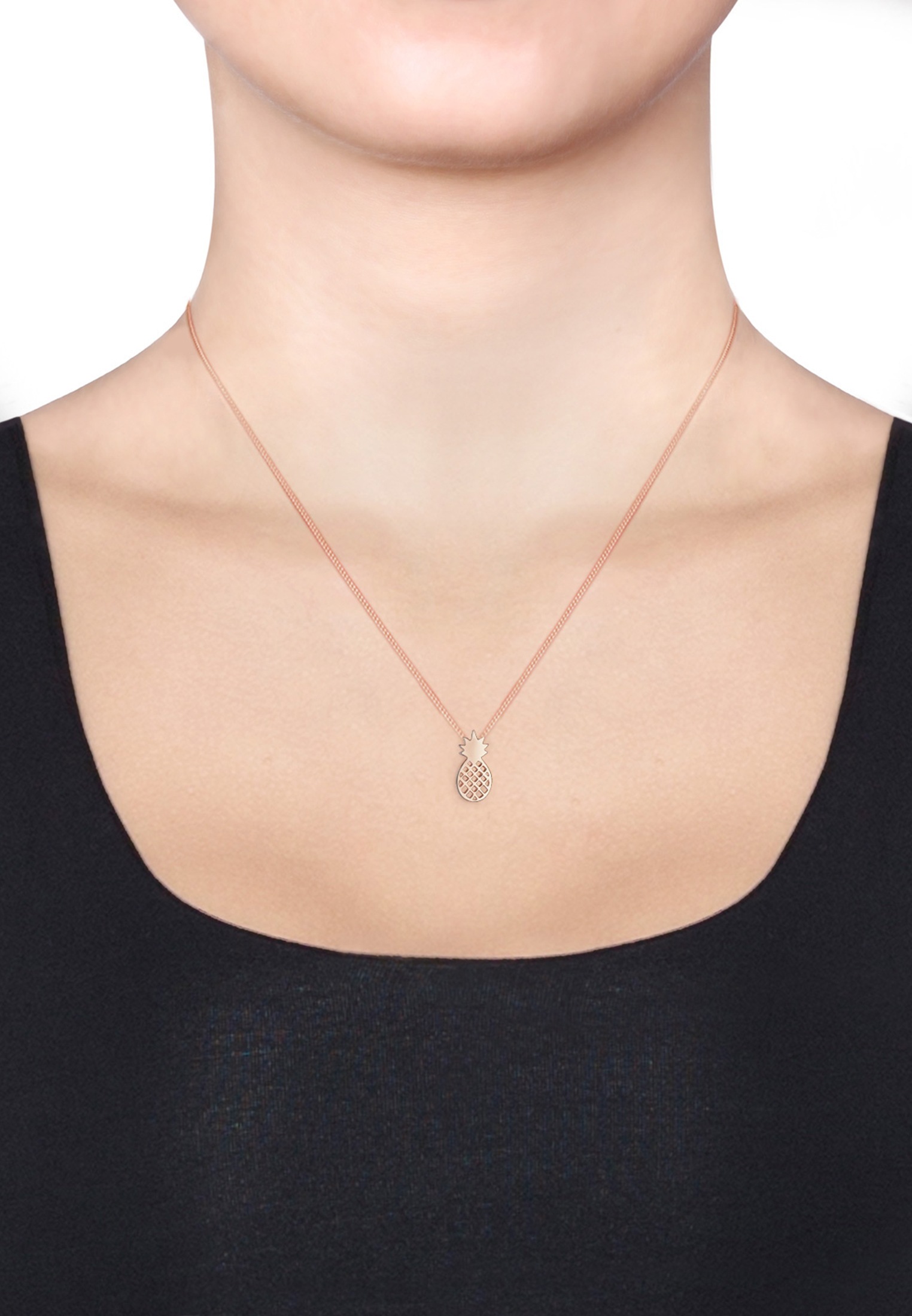 Elli Kette mit Anhänger »Halskette Ananas Frucht 925 Sterling Silber«