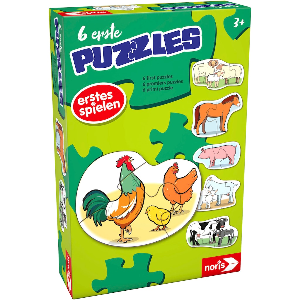 Noris Puzzle »6 erste Puzzles - Bauernhoftiere«
