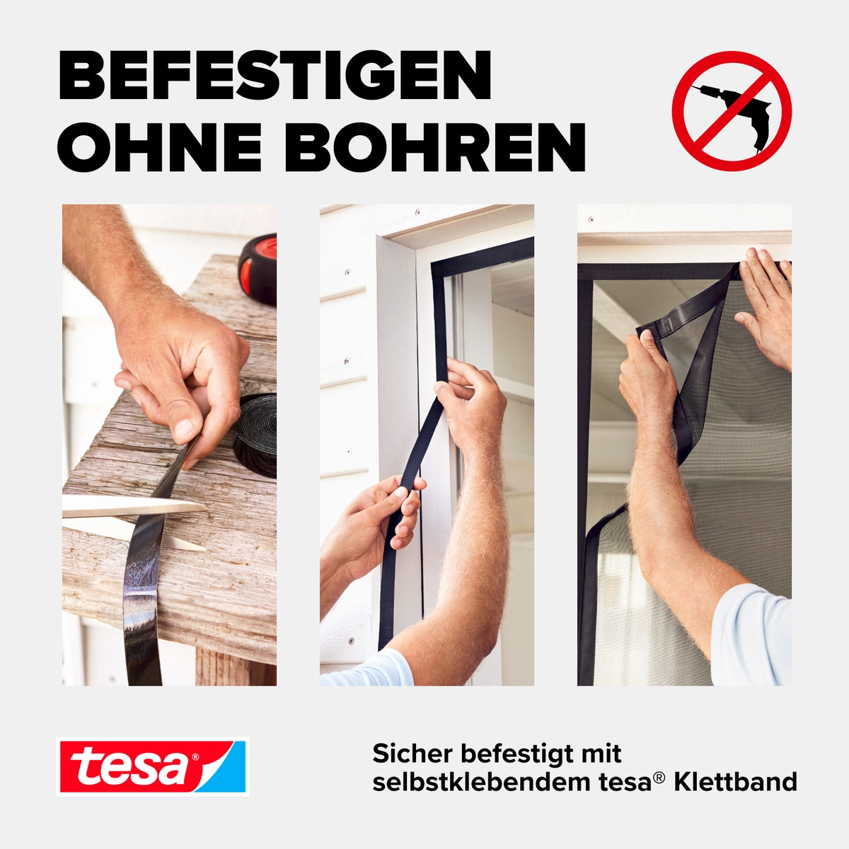 tesa Insektenschutz-Vorhang »Insect Stop Magnetvorhang selbstschließend, L - 1,00 m x 2,20 m«, Insektenschutzvorhang mit Magneten - für Balkon- und Terrassentüren