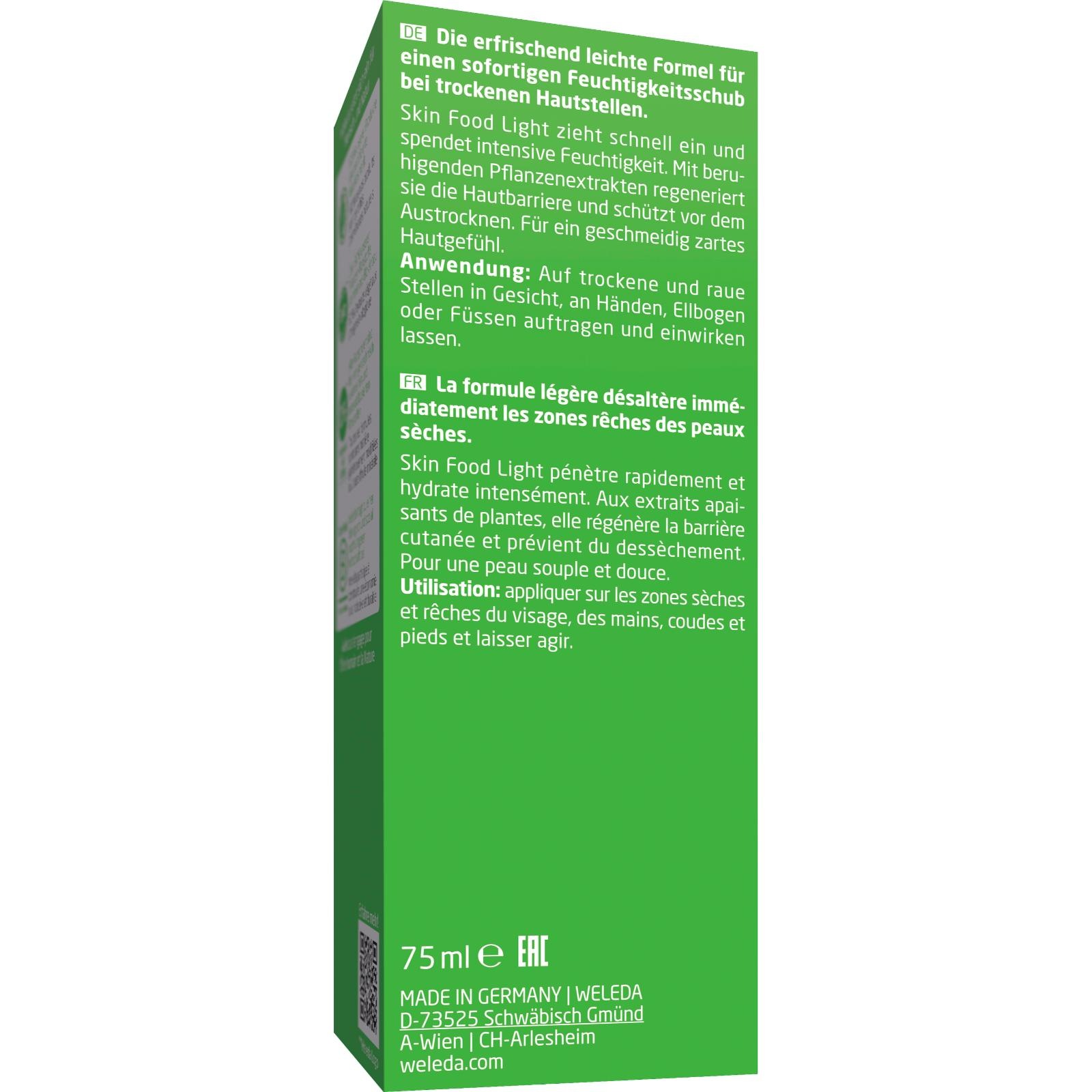 WELEDA Feuchtigkeitscreme »Weleda Skin Food Light« Feuchtigkeitspflege für Gesicht & Körper, zieht schnell ein