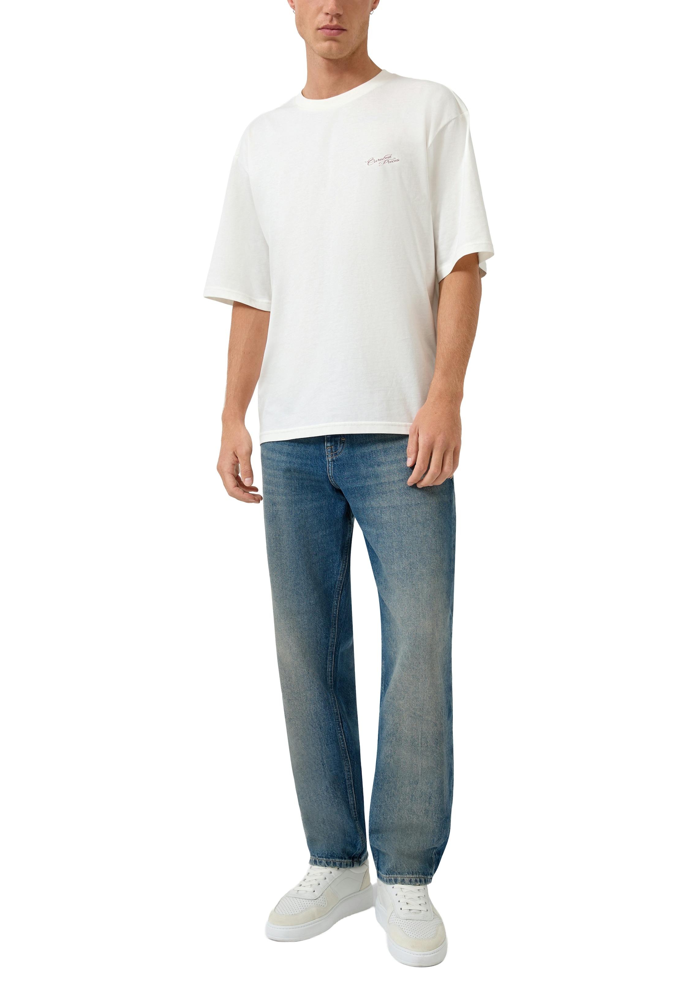 QS T-Shirt Sommershirt mit Rücken-Print