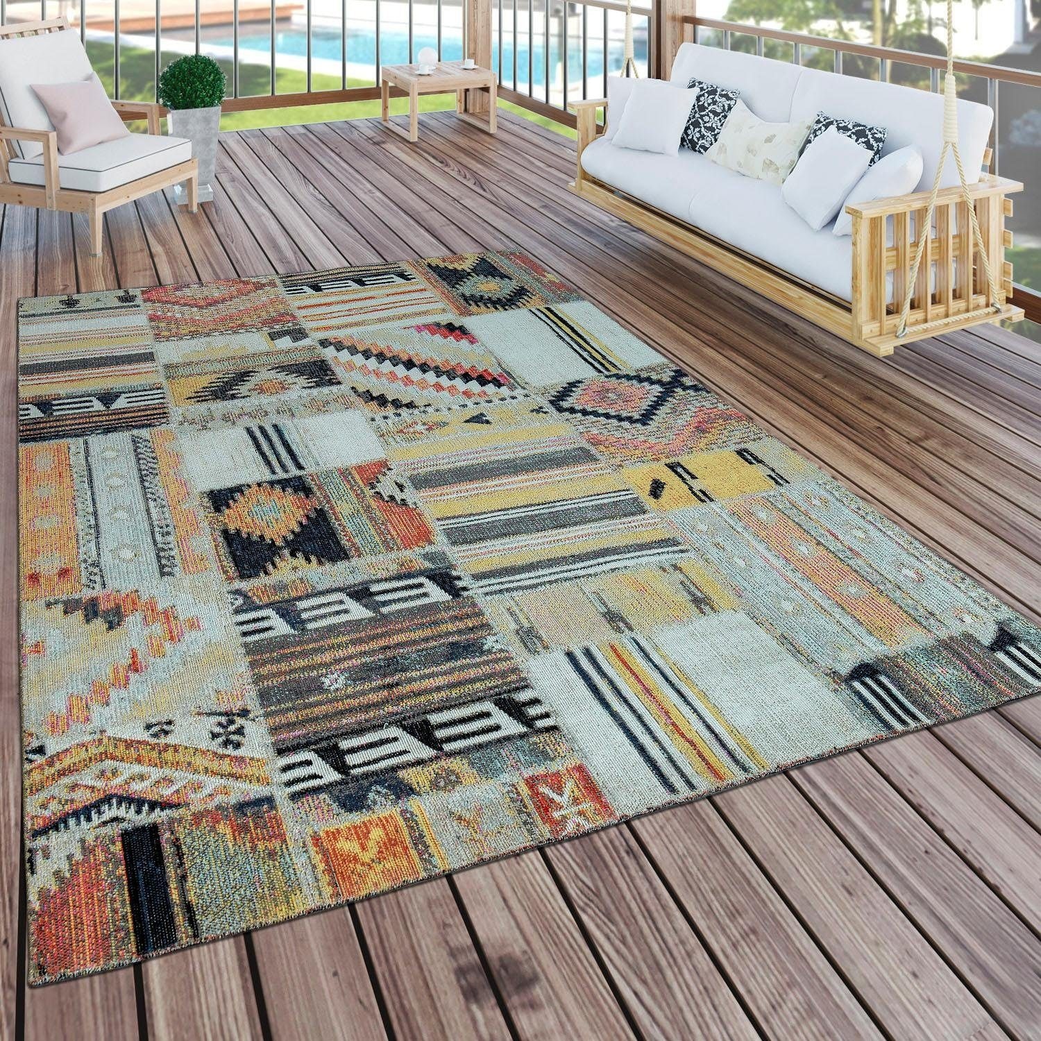 Vintage Home bei geeignet und Paco Muster, In- Patchwork »Artigo bestellen Outdoor Teppich OTTO Design, Kurzflor, 406«, rechteckig,