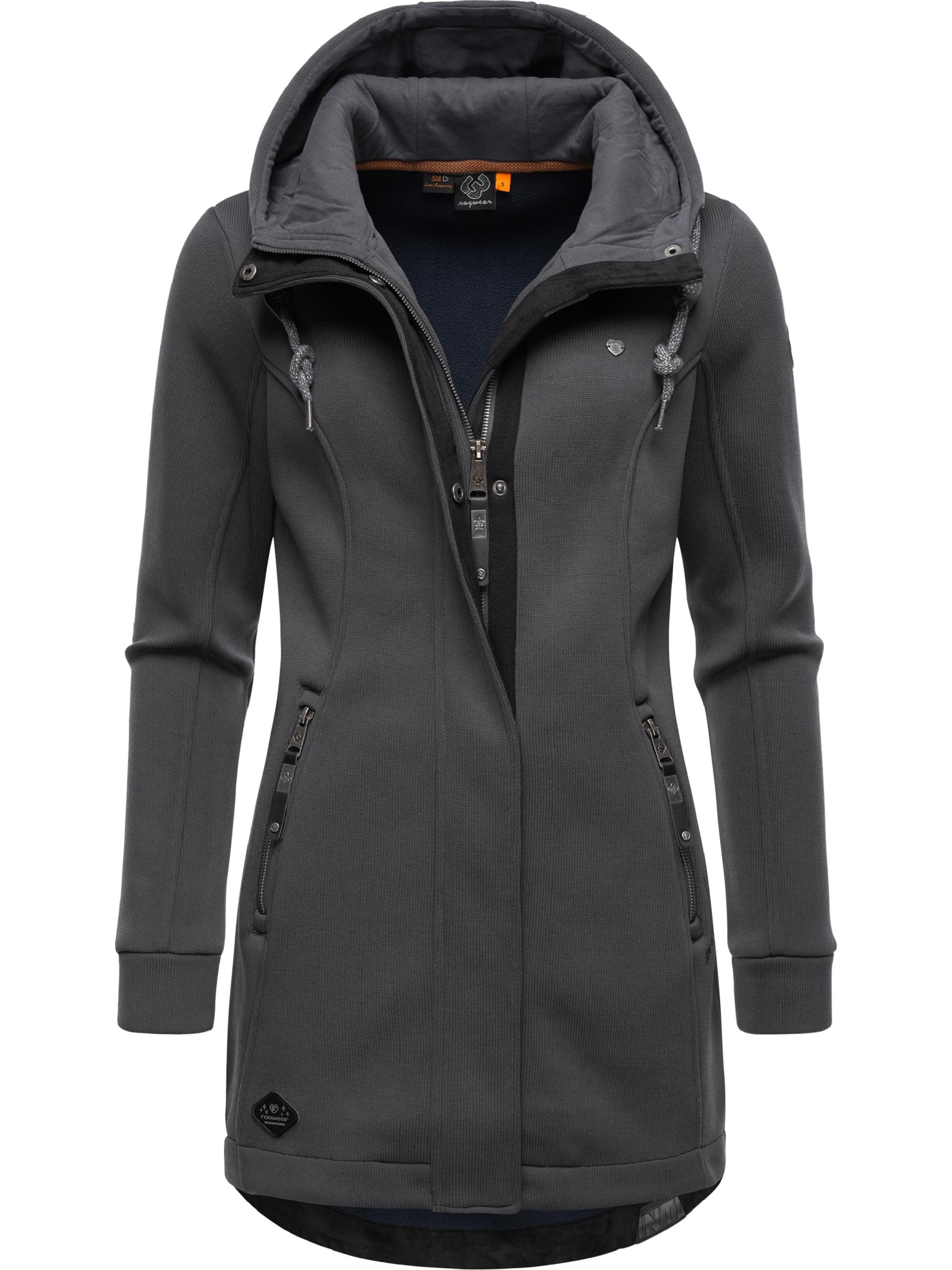 Ragwear Kapuzensweatjacke »Sweatjacke Letti Bonded«, mit Kapuze, Sportliche Kapuzenjacke in Feinstrick-Optik