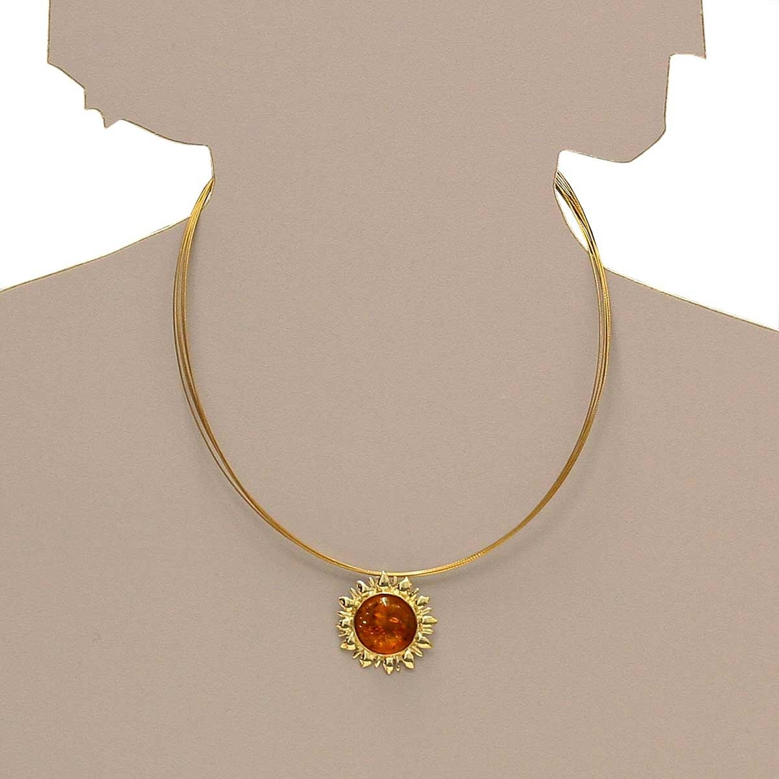OSTSEE-SCHMUCK Kettenanhänger »- Sonne - Gold 333/000 - Bernstein«