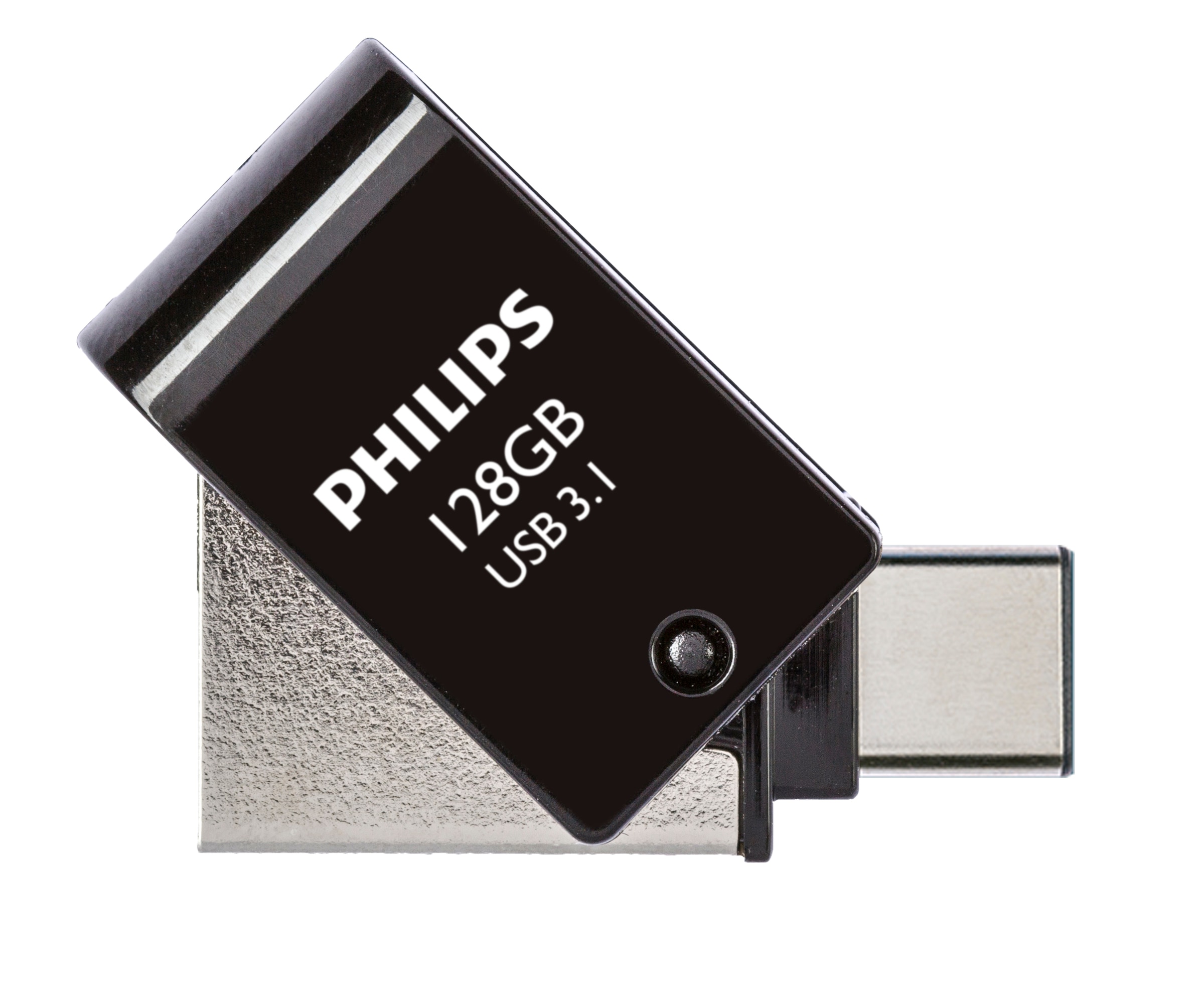 Philips Mini-USB-Stick »USB 2in1: 3.1 & Typ-C Midnight Black«, (USB 3.1 Lesegeschwindigkeit 180 MB/s)