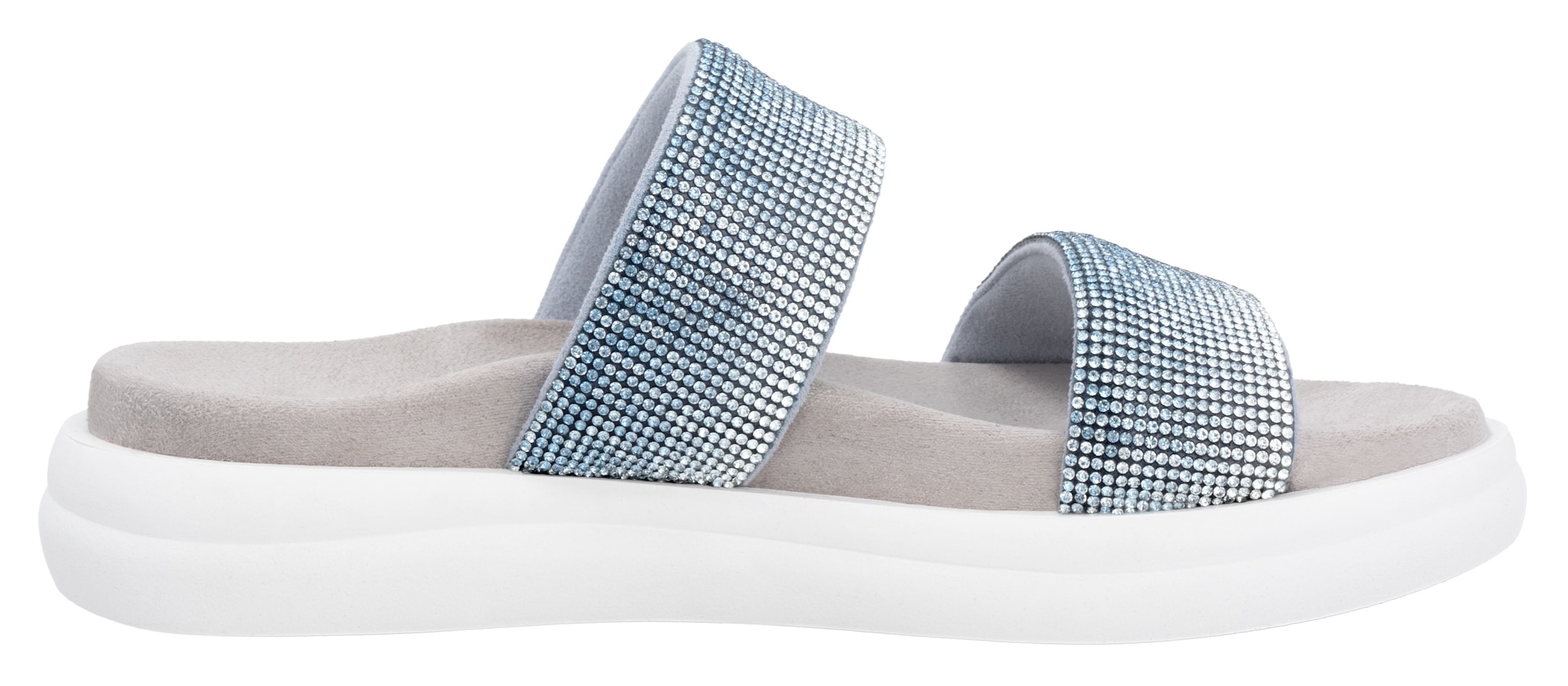Remonte Pantolette, Plateau, Sommerschuh, Schlappen mit funkelenden Strasssteinen