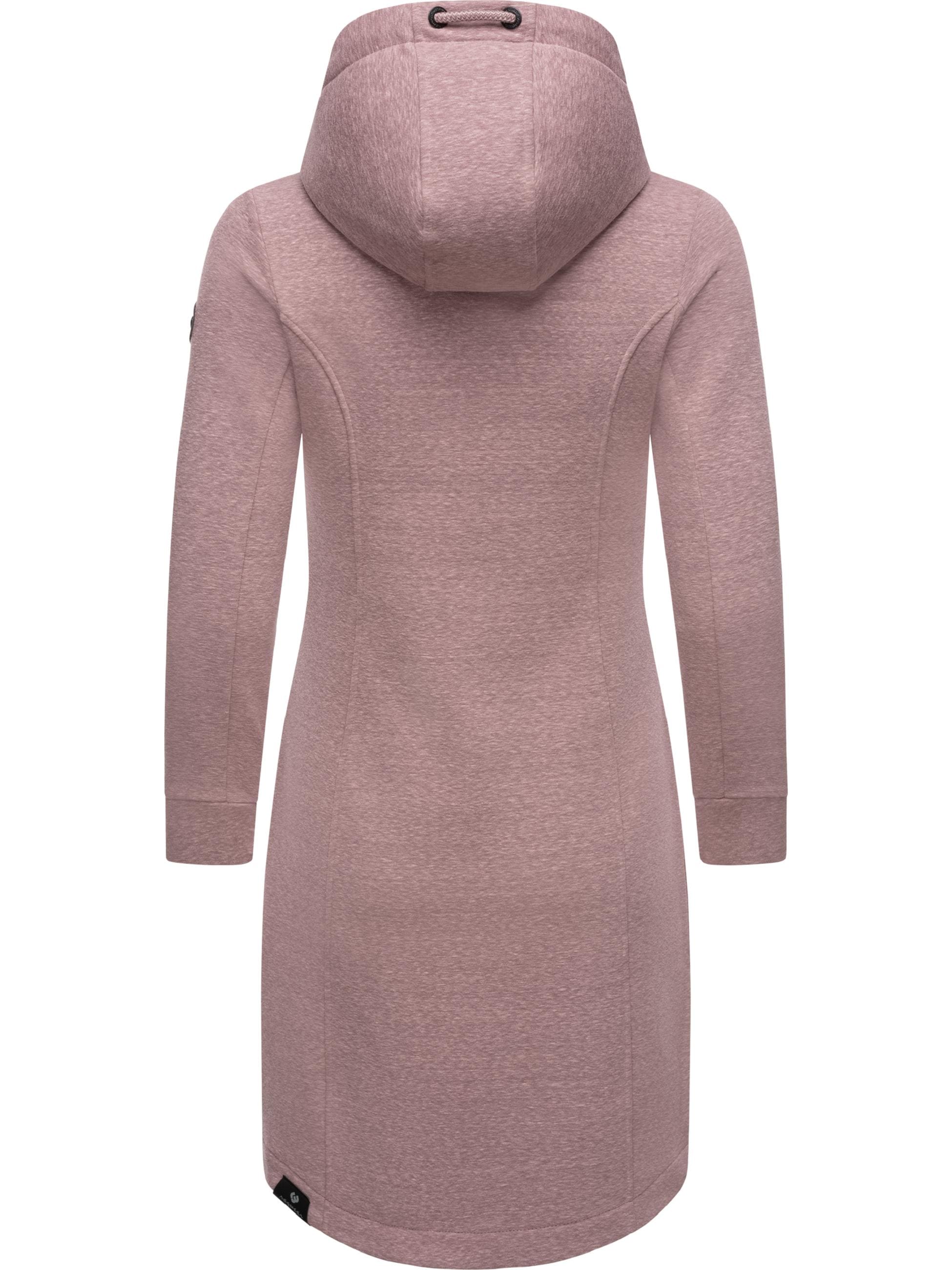 Ragwear Sweatjacke »Kurzmantel Letti Long«, Übergangsjacke aus Fleece mit Kapuze
