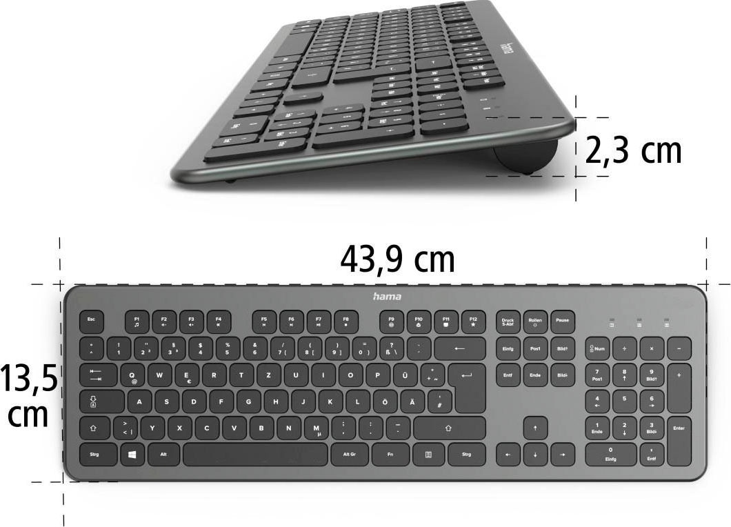 Hama Tastatur »Tastatur „KW-700“ Tastatur kabellos«