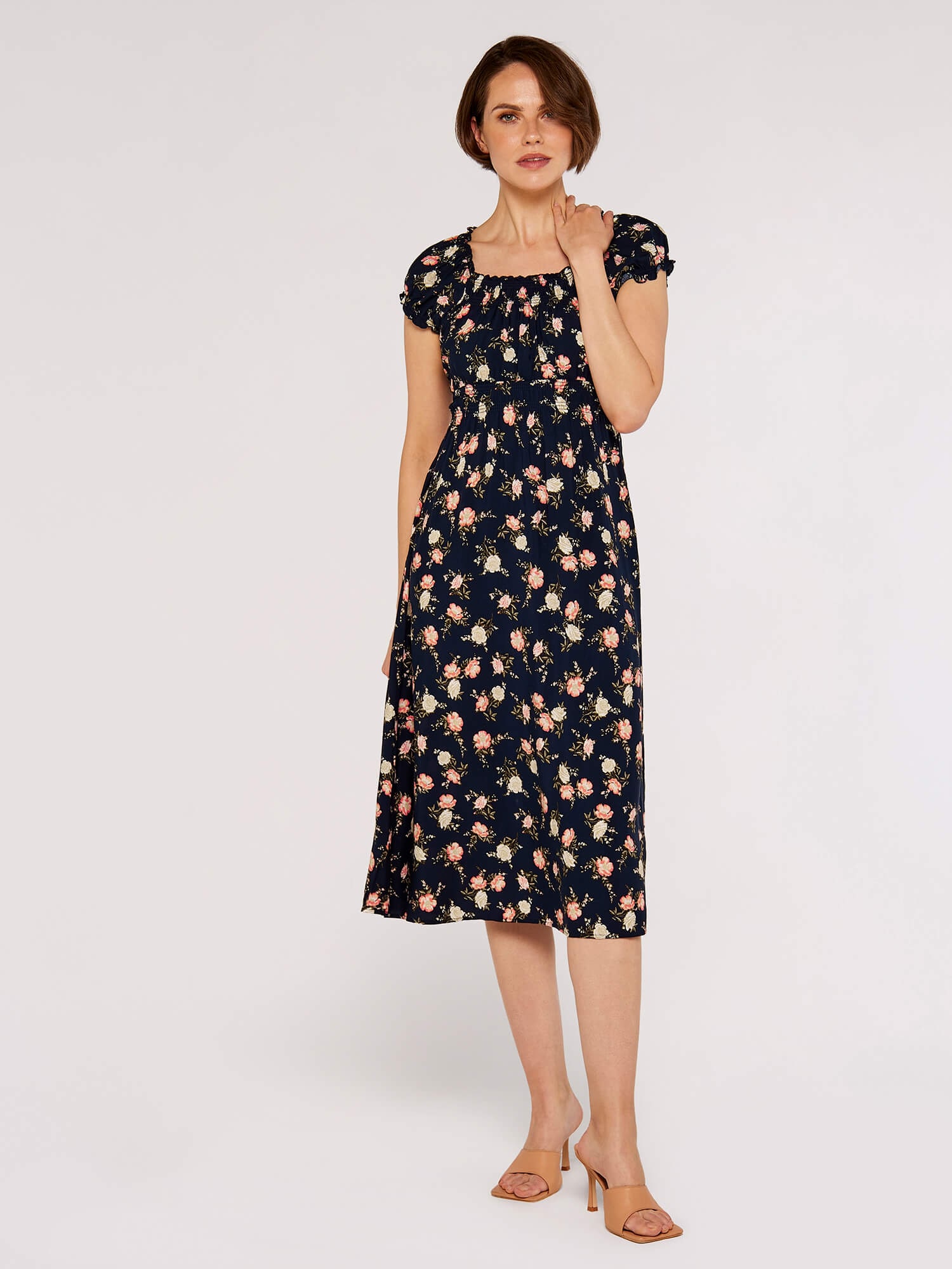 Apricot Midikleid »Midikleid« mit Smokdetails