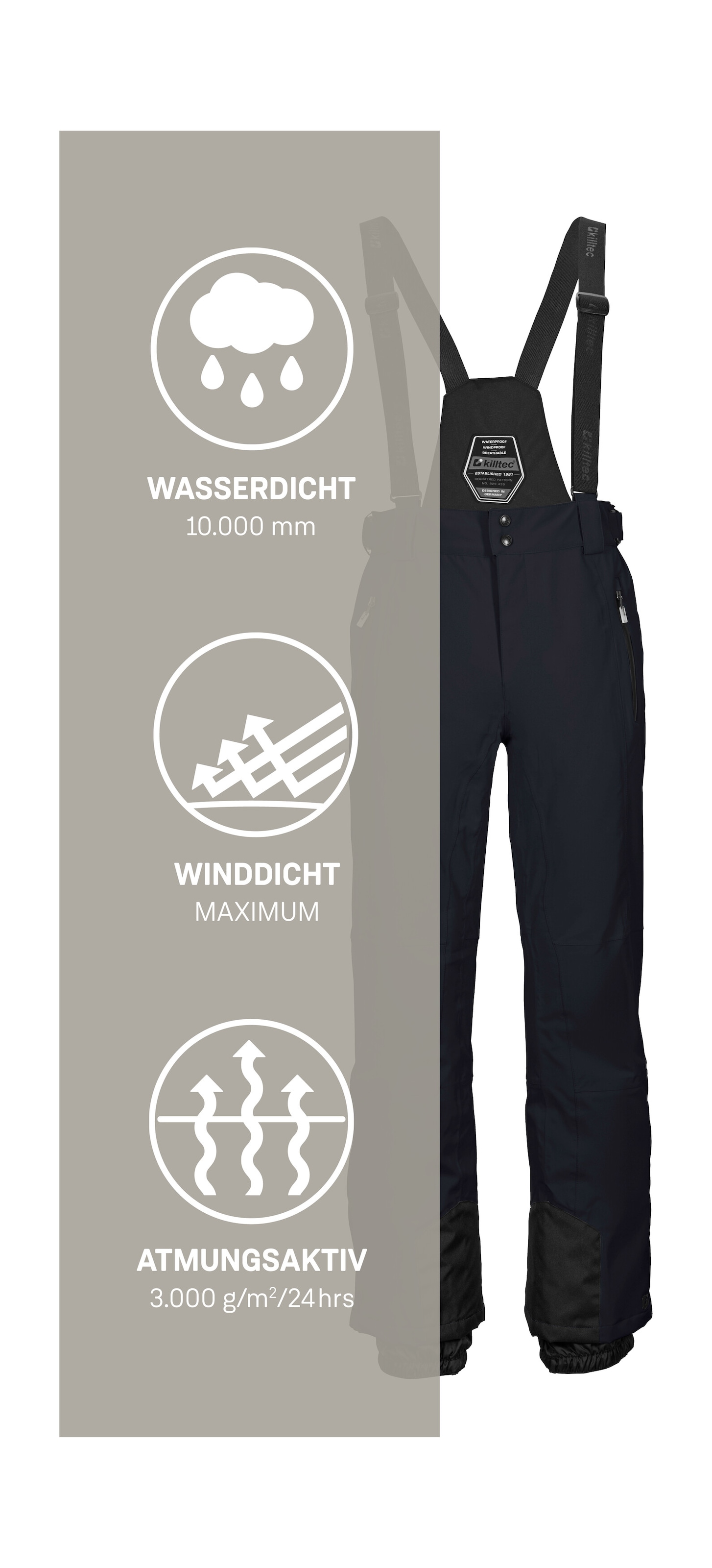 Killtec Skihose »KSW 100 MN SKI PNTS«  Wind- und wasserdichte Skihose, verstellbar, mit Schneefängen