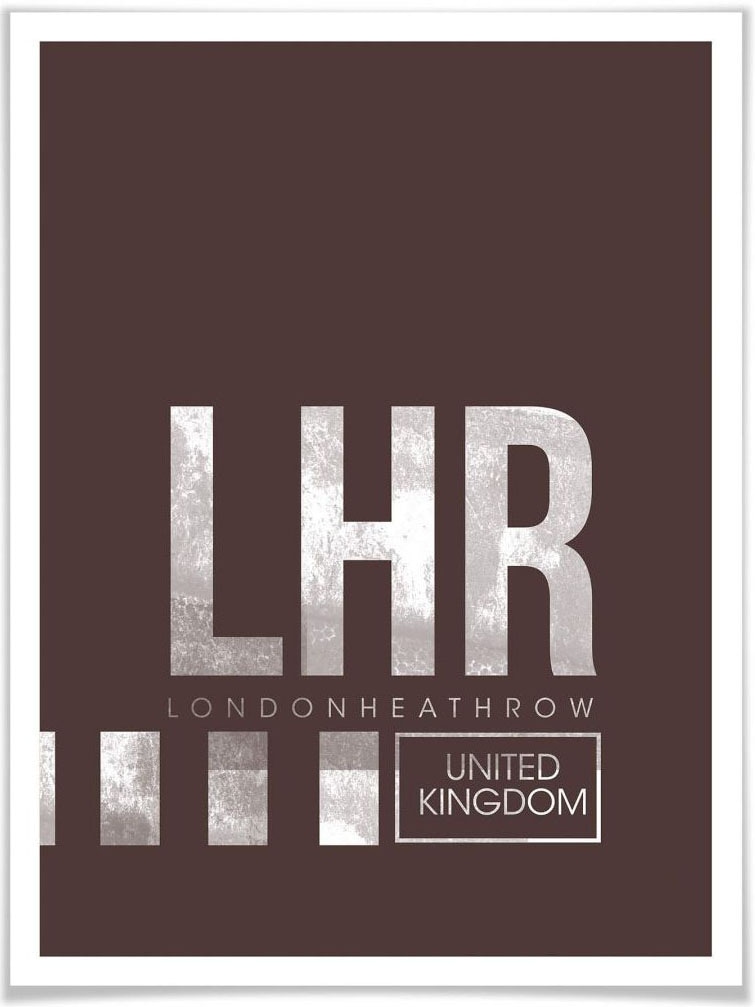 Poster Online LHR Shop Poster, »Wandbild London«, St.), Bild, Flughafen kaufen OTTO (1 Flughafen, Wall-Art Wandbild, im Wandposter
