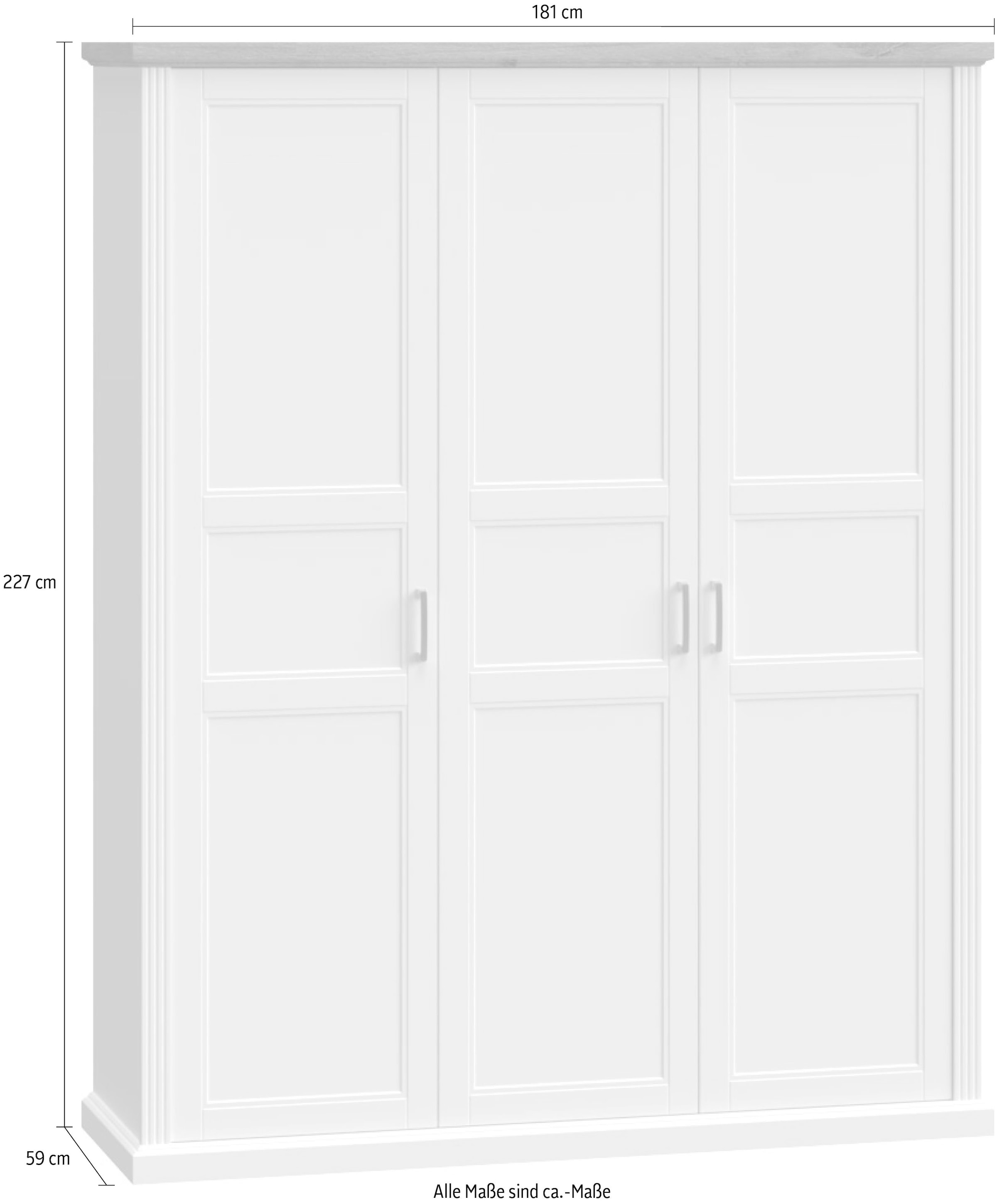 Home affaire Kleiderschrank »Tara«, lackiert mit wasserbasiertem UV-Lack, in 4 Breiten