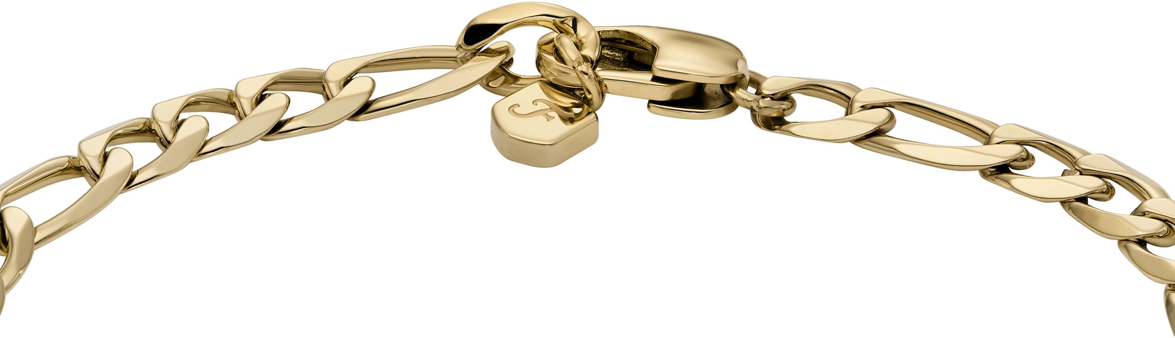 Fossil Armband »Schmuck Geschenk Edelstahl Armkette All Stacked Up Figaro, JF04778710«
